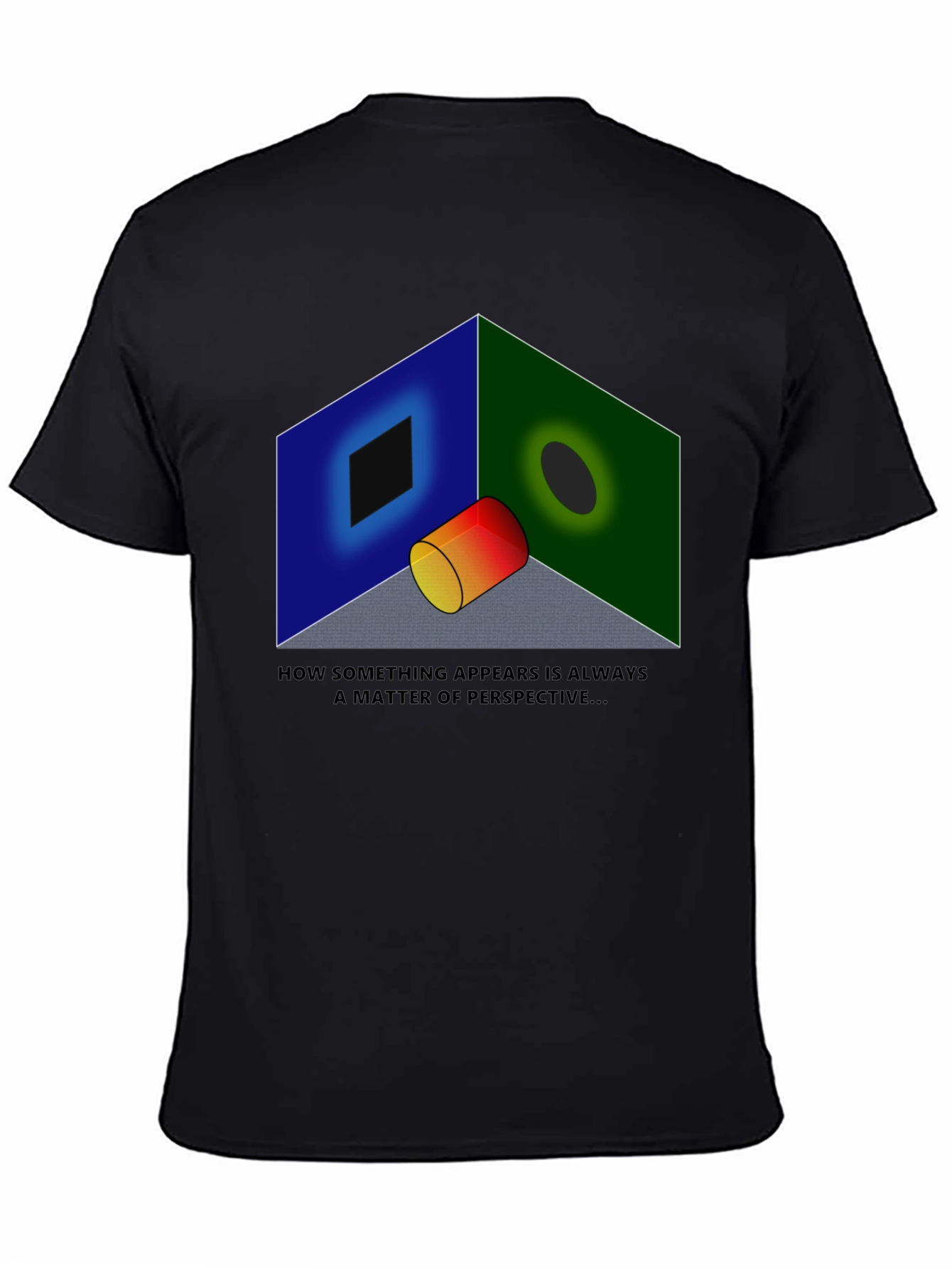Perspective Illusion Graphic T-Shirt - Optical Design