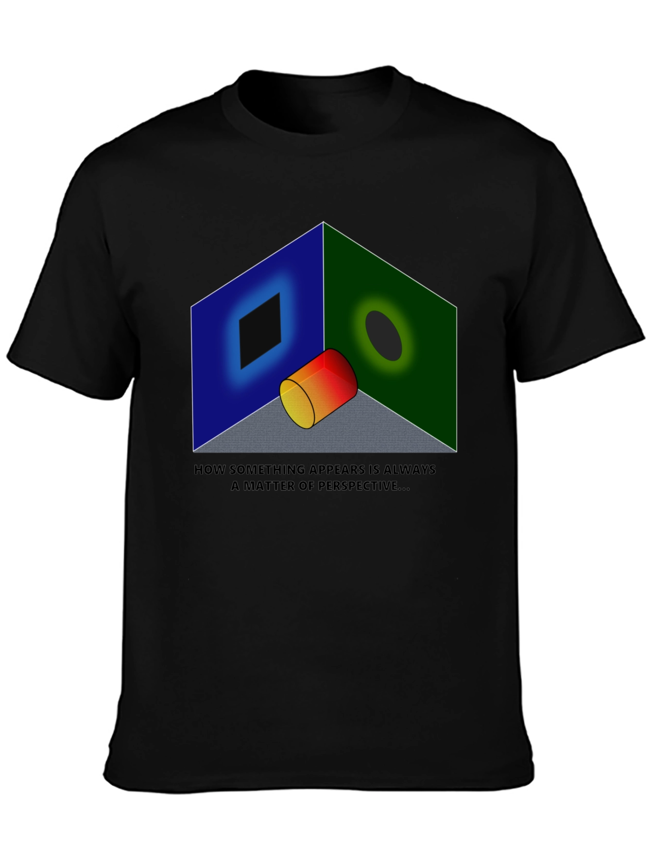 Perspective Illusion Graphic T-Shirt - Optical Design