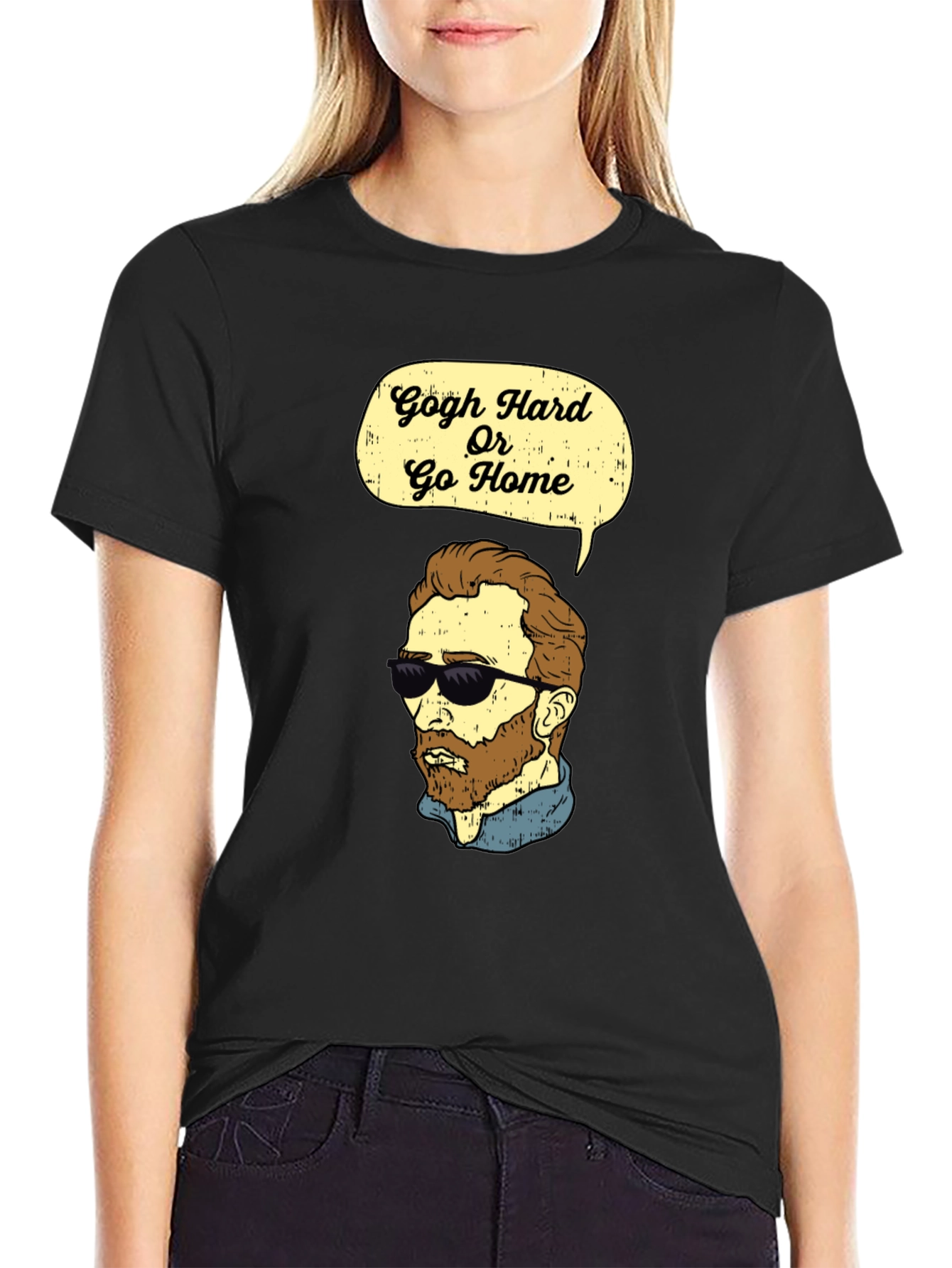 Gogh Hard Or Go Home Graphic T-Shirt
