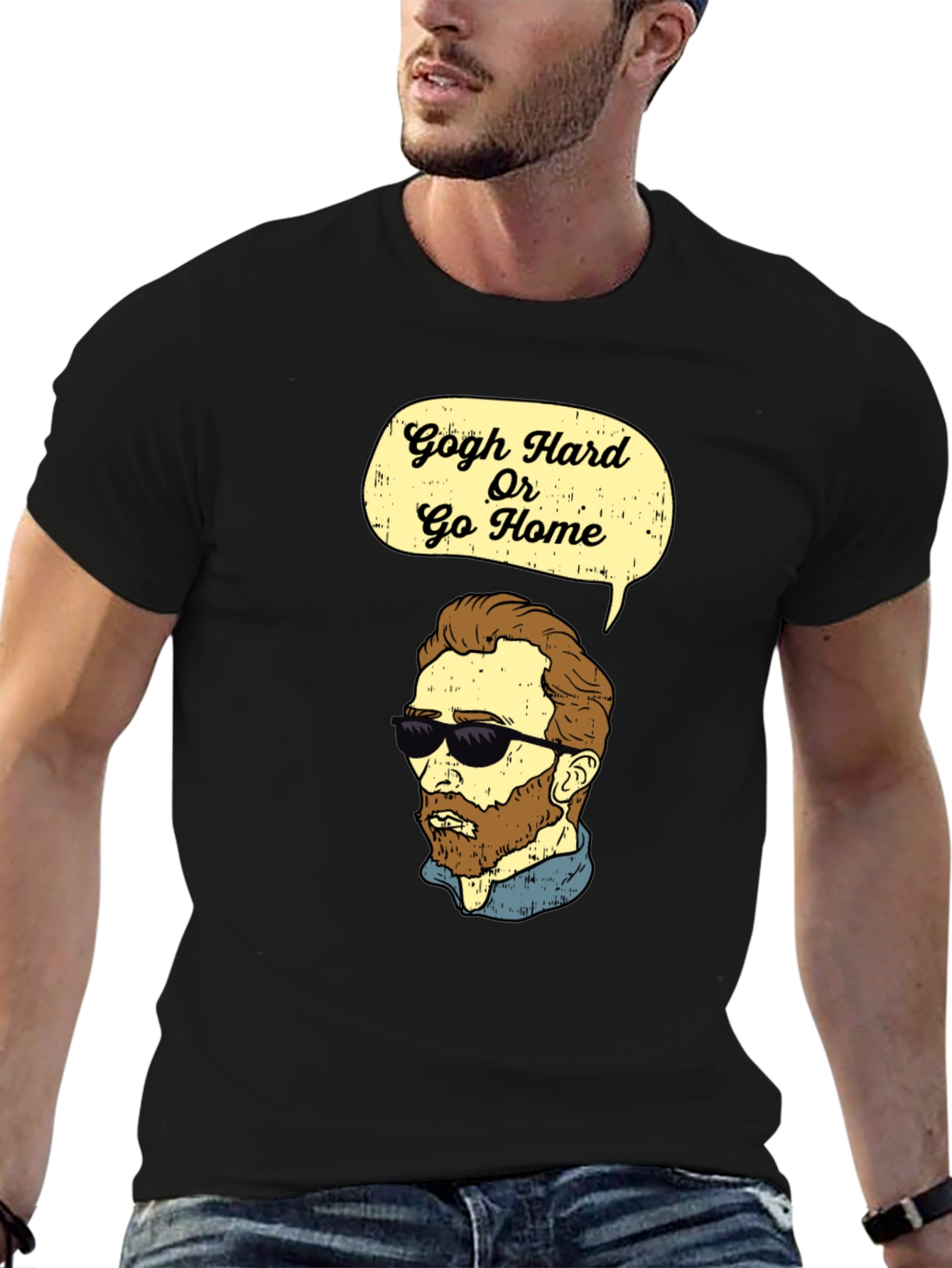 Gogh Hard Or Go Home Graphic T-Shirt