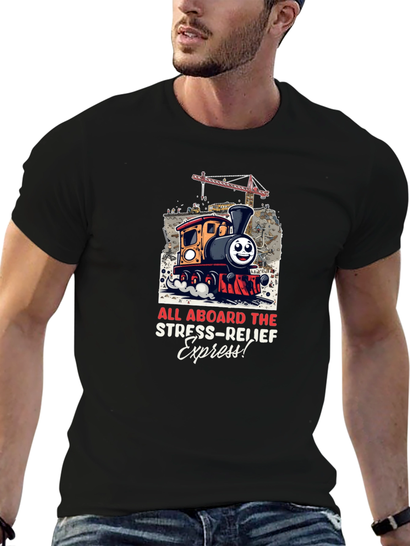 Stress-Relief Express Train Graphic Tee