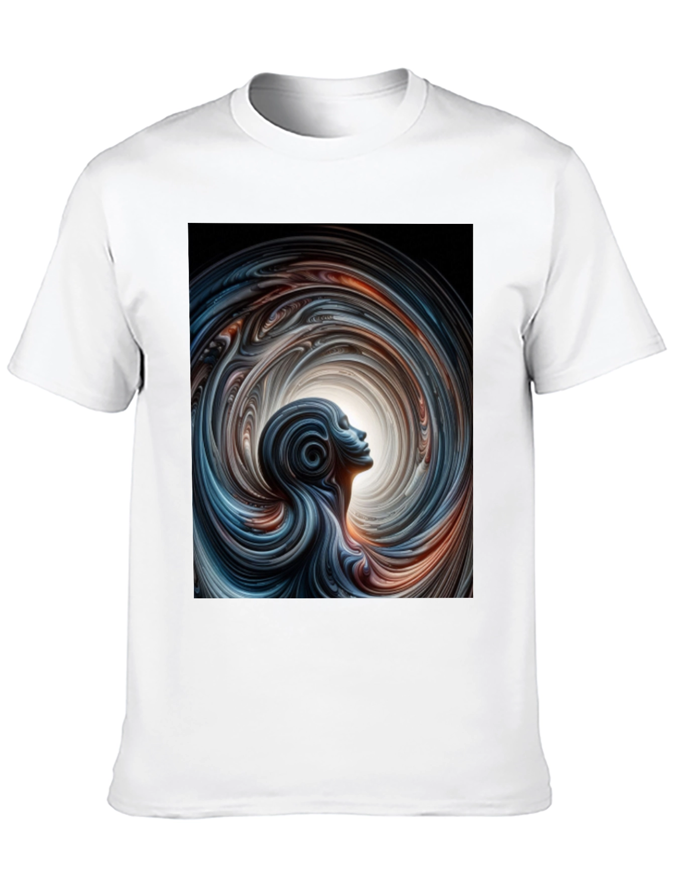Abstract Vortex Graphic Black T-Shirt