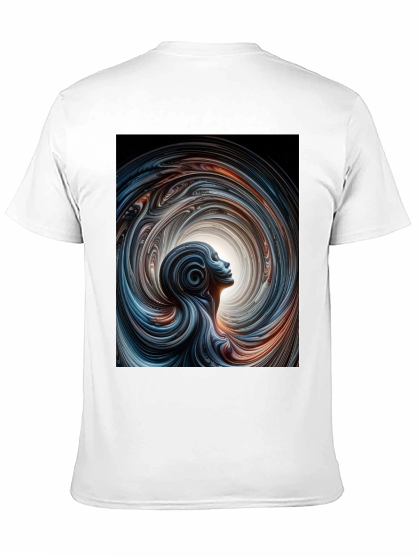 Abstract Vortex Graphic Black T-Shirt