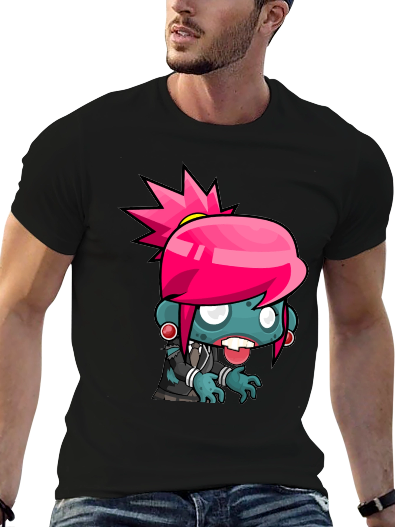 Zombie Cartoon Graphic T-Shirt
