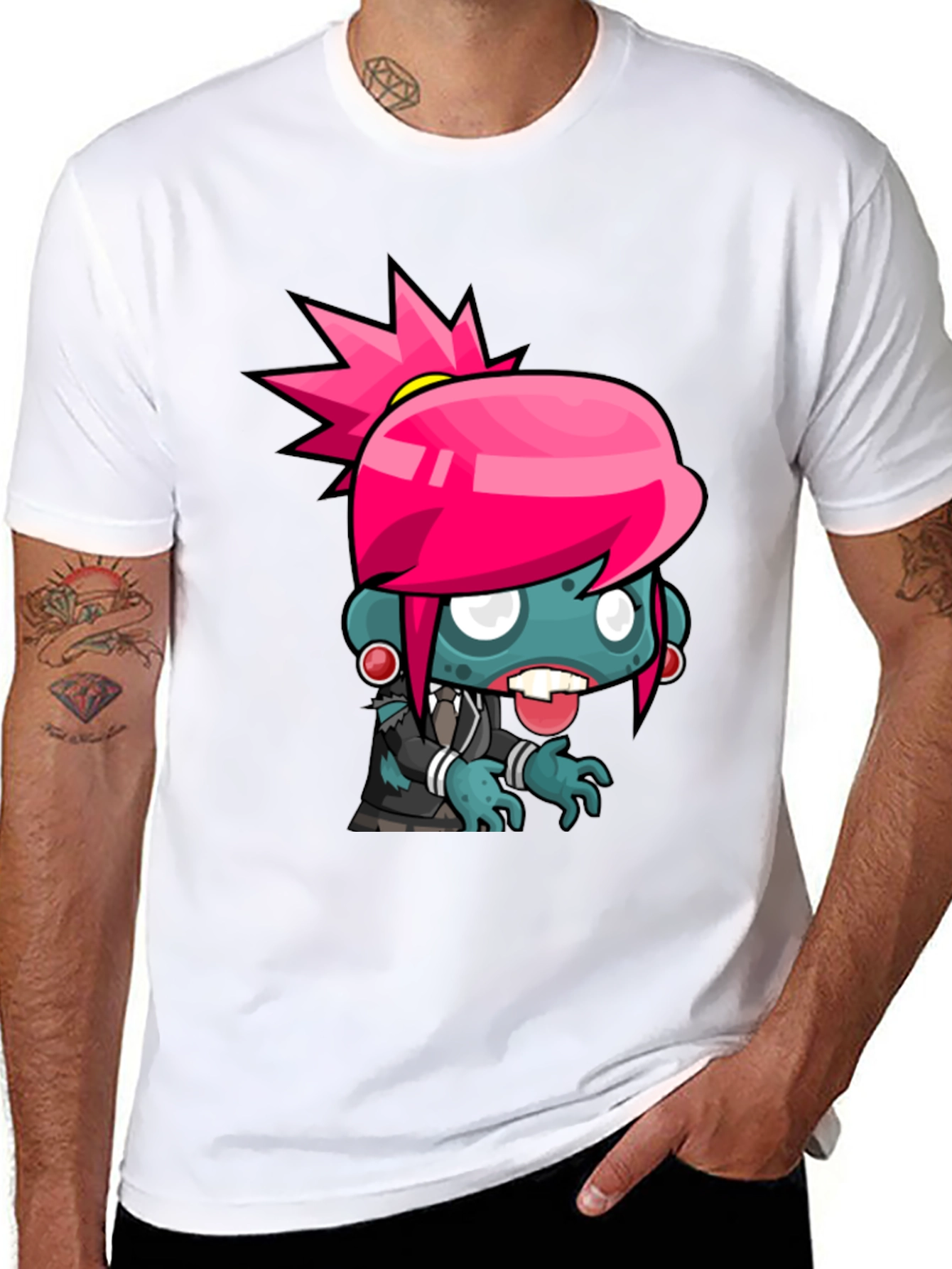 Zombie Cartoon Graphic T-Shirt