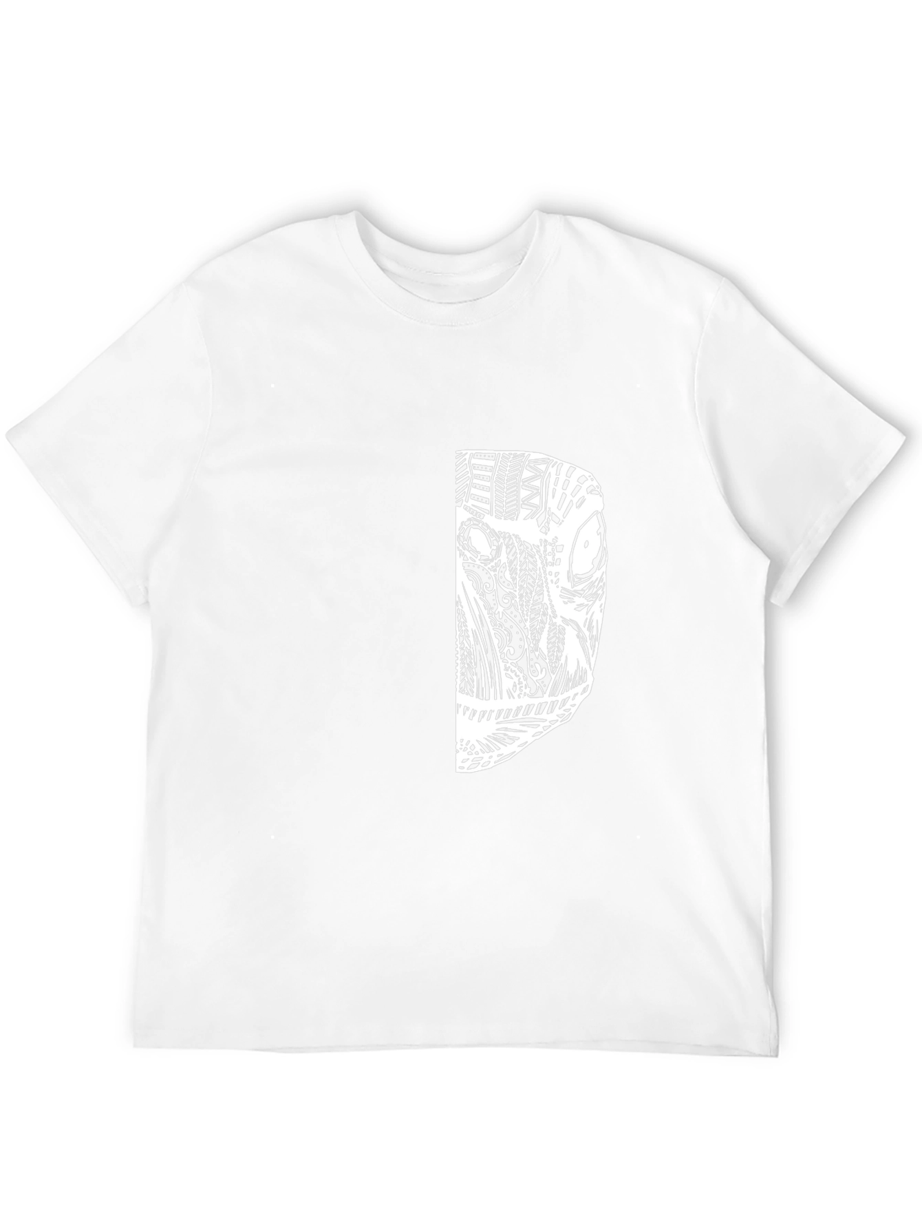 Tribal Design Black Cotton Tee