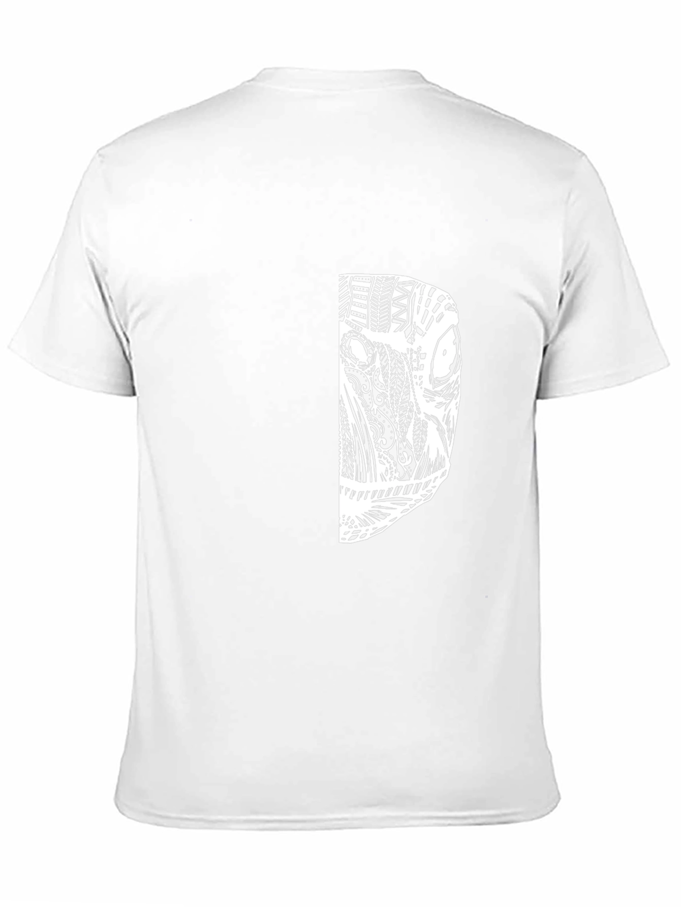 Tribal Design Black Cotton Tee