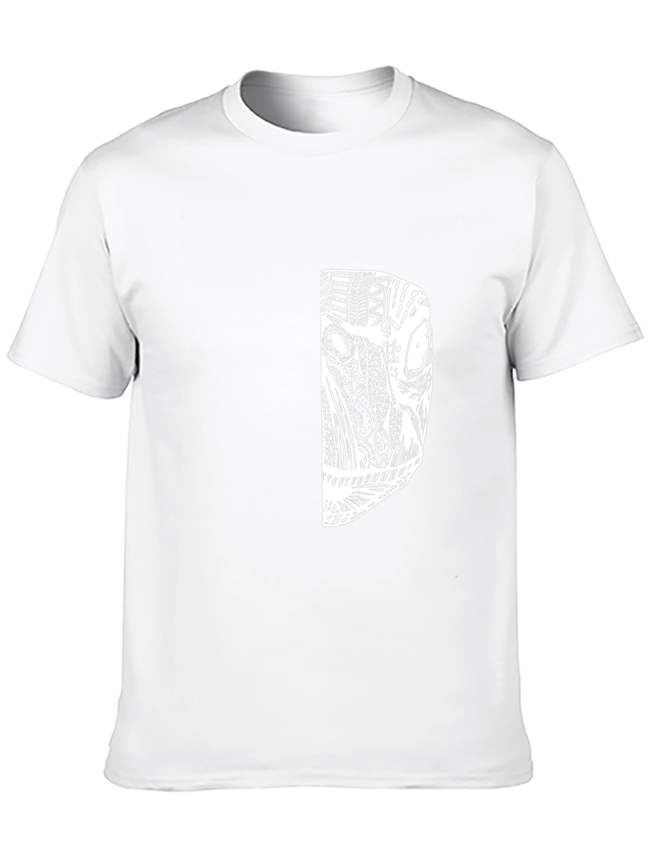 Tribal Design Black Cotton Tee
