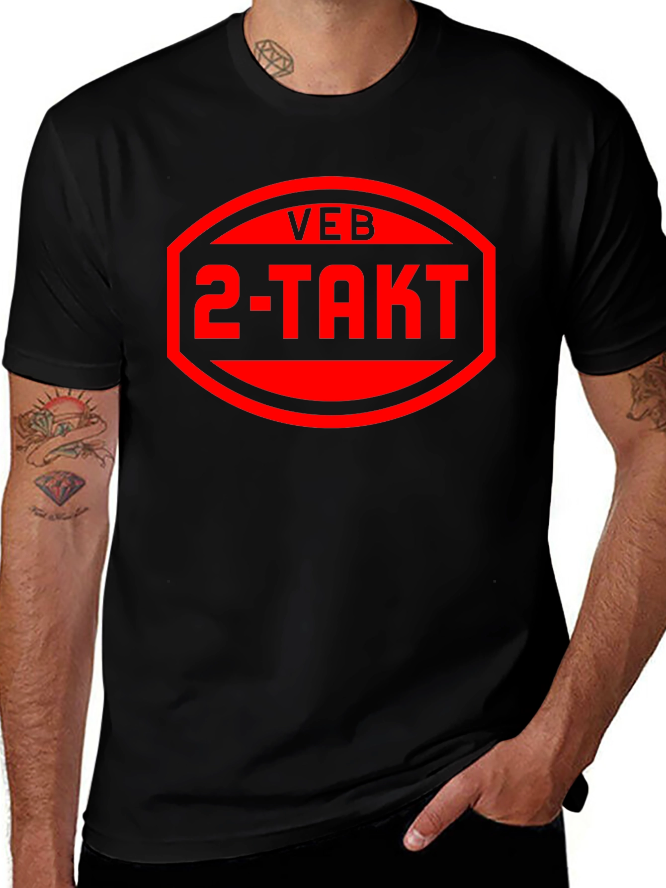 VEB 2-TAKT Black Graphic Tee
