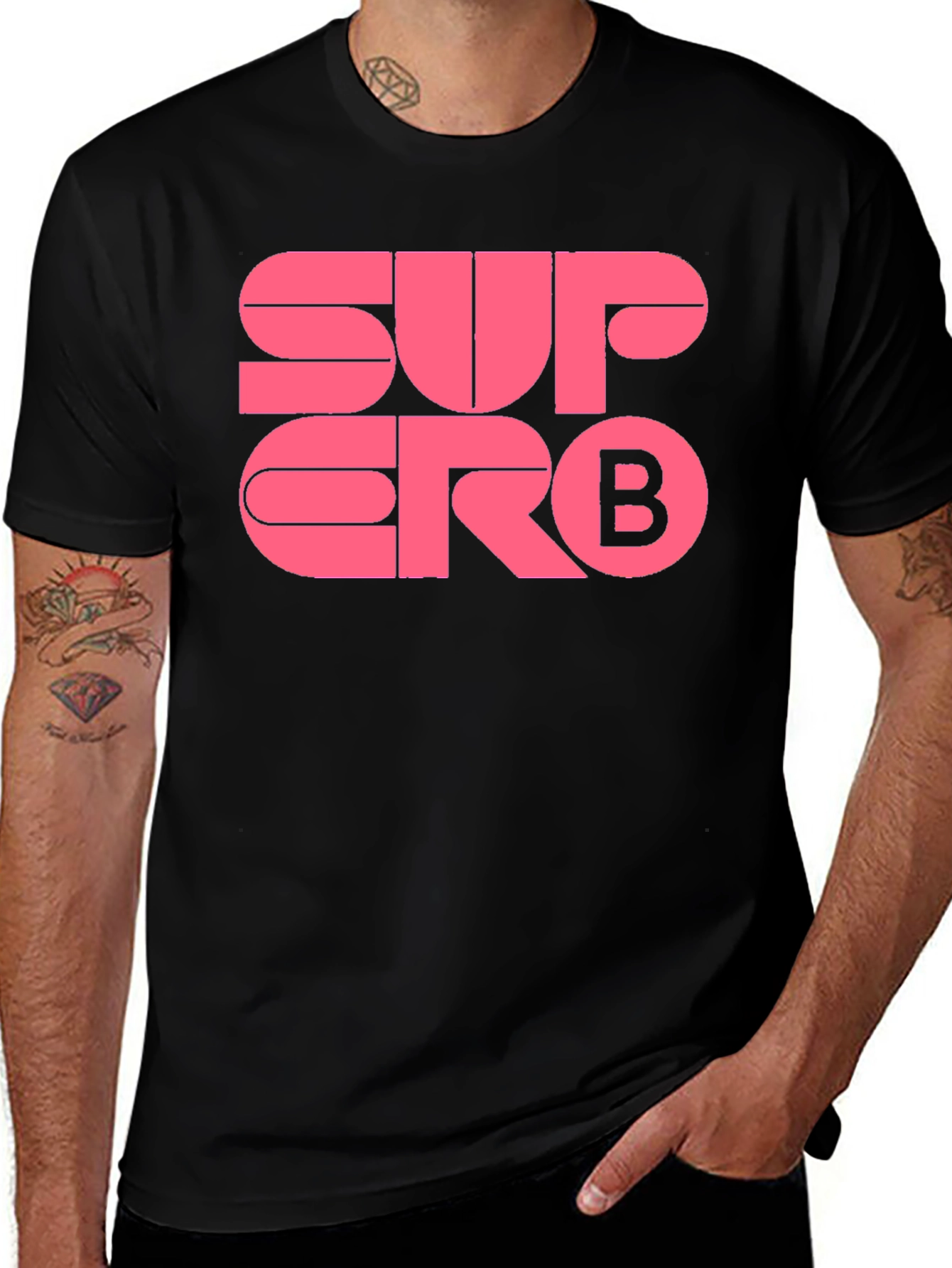 Superb Graphic Tee - Soft Black Cotton Blend