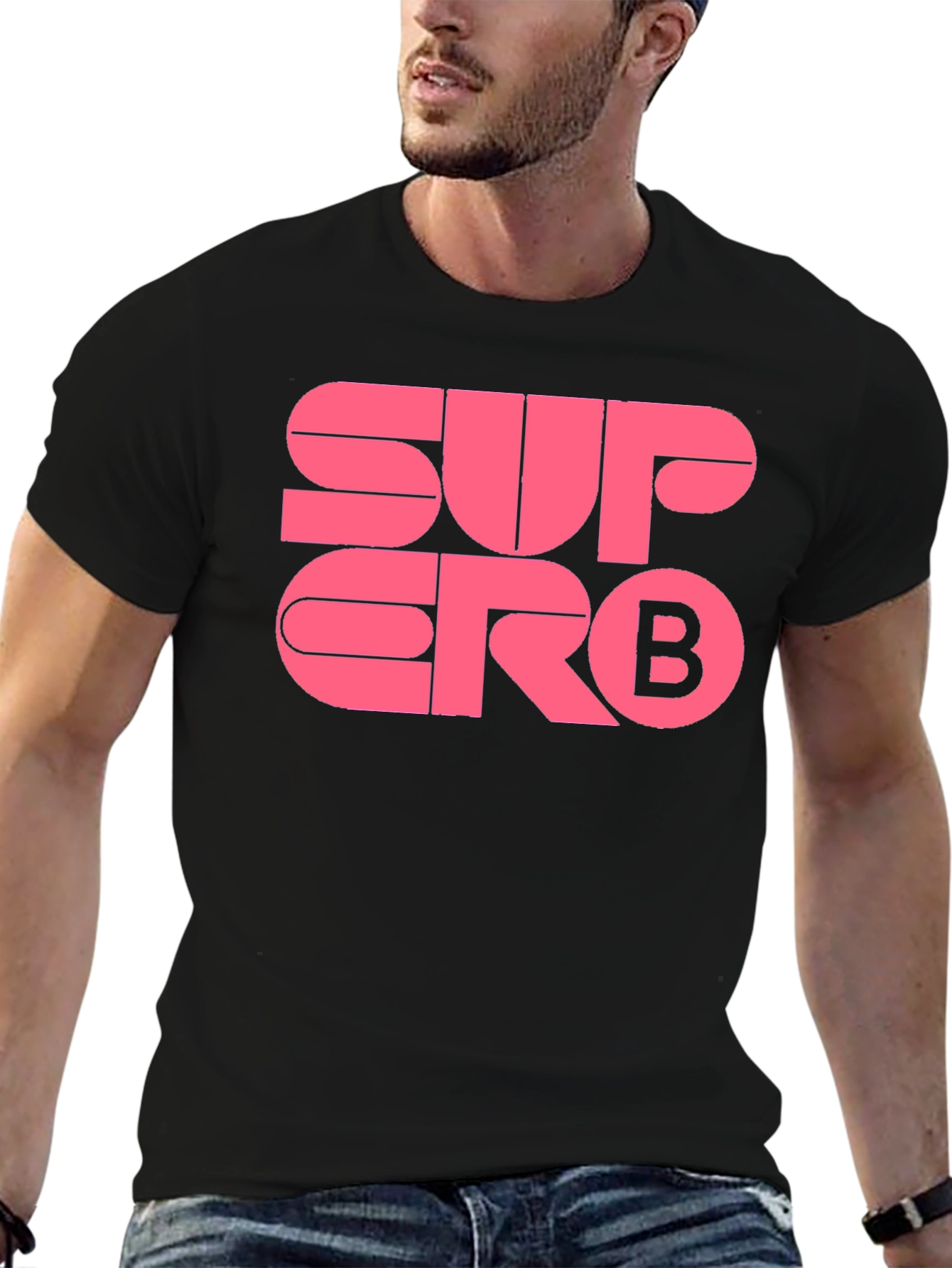 Superb Graphic Tee - Soft Black Cotton Blend