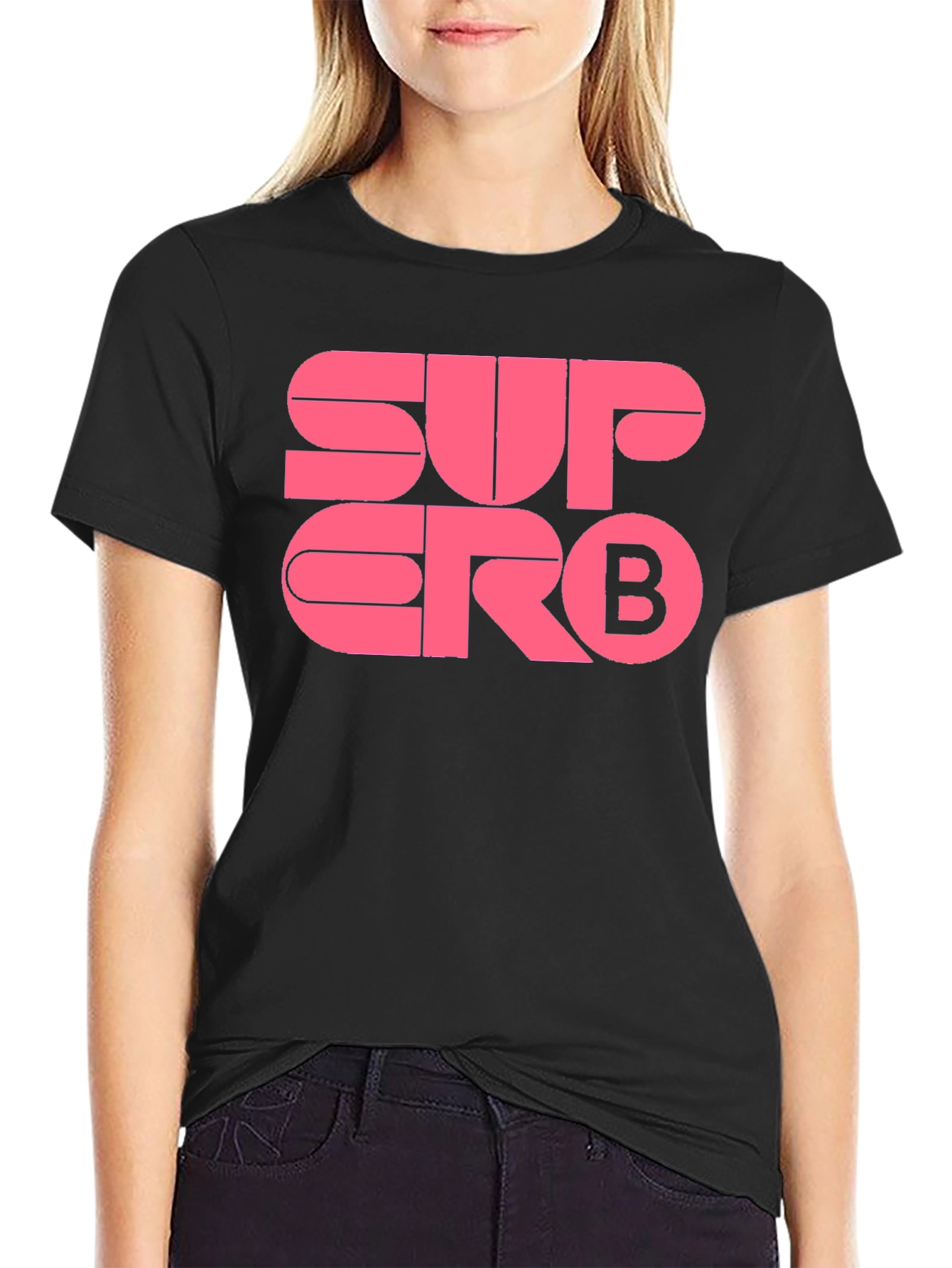 Superb Graphic Tee - Soft Black Cotton Blend