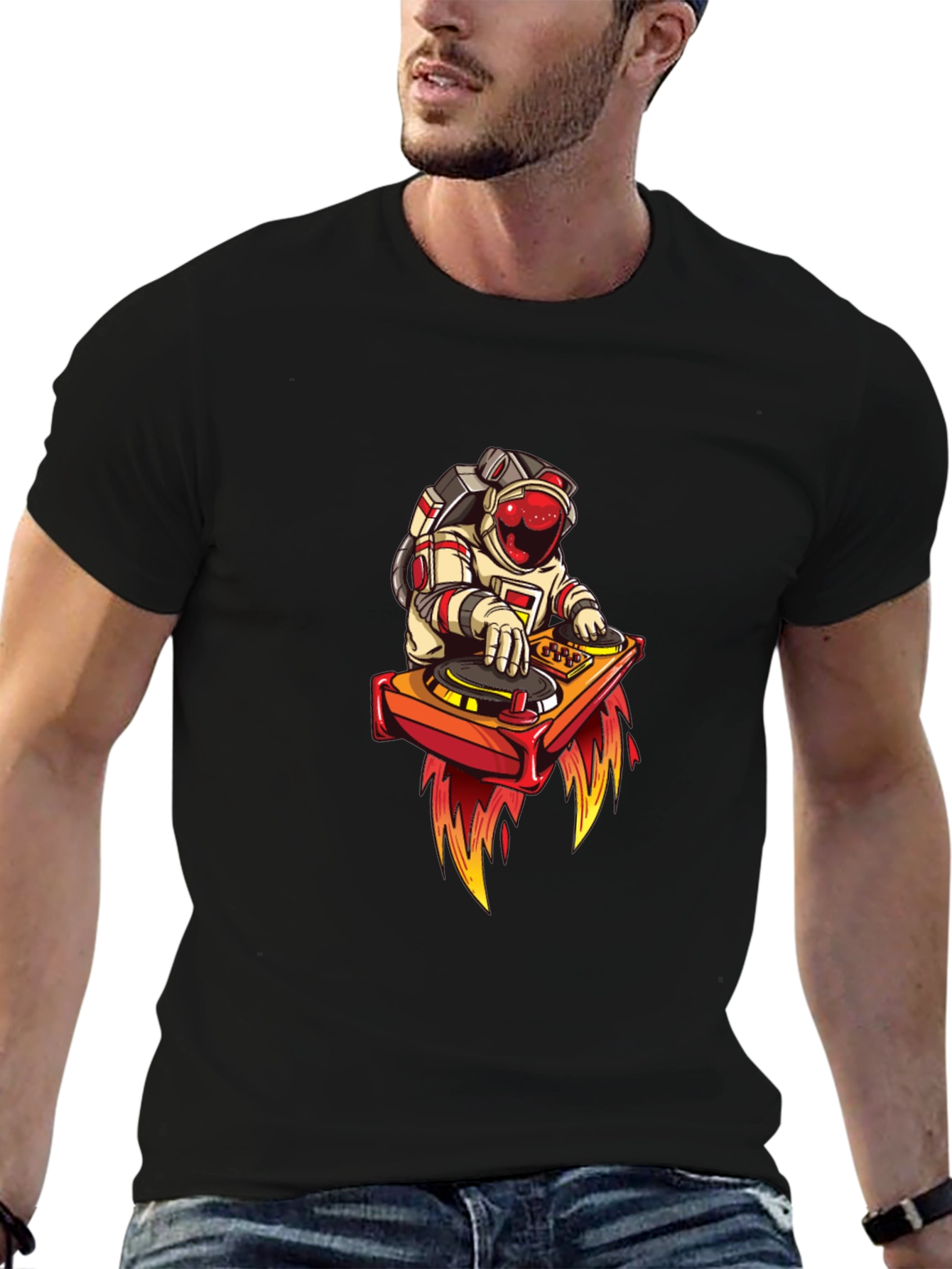 DJ Astronaut Black T-Shirt
