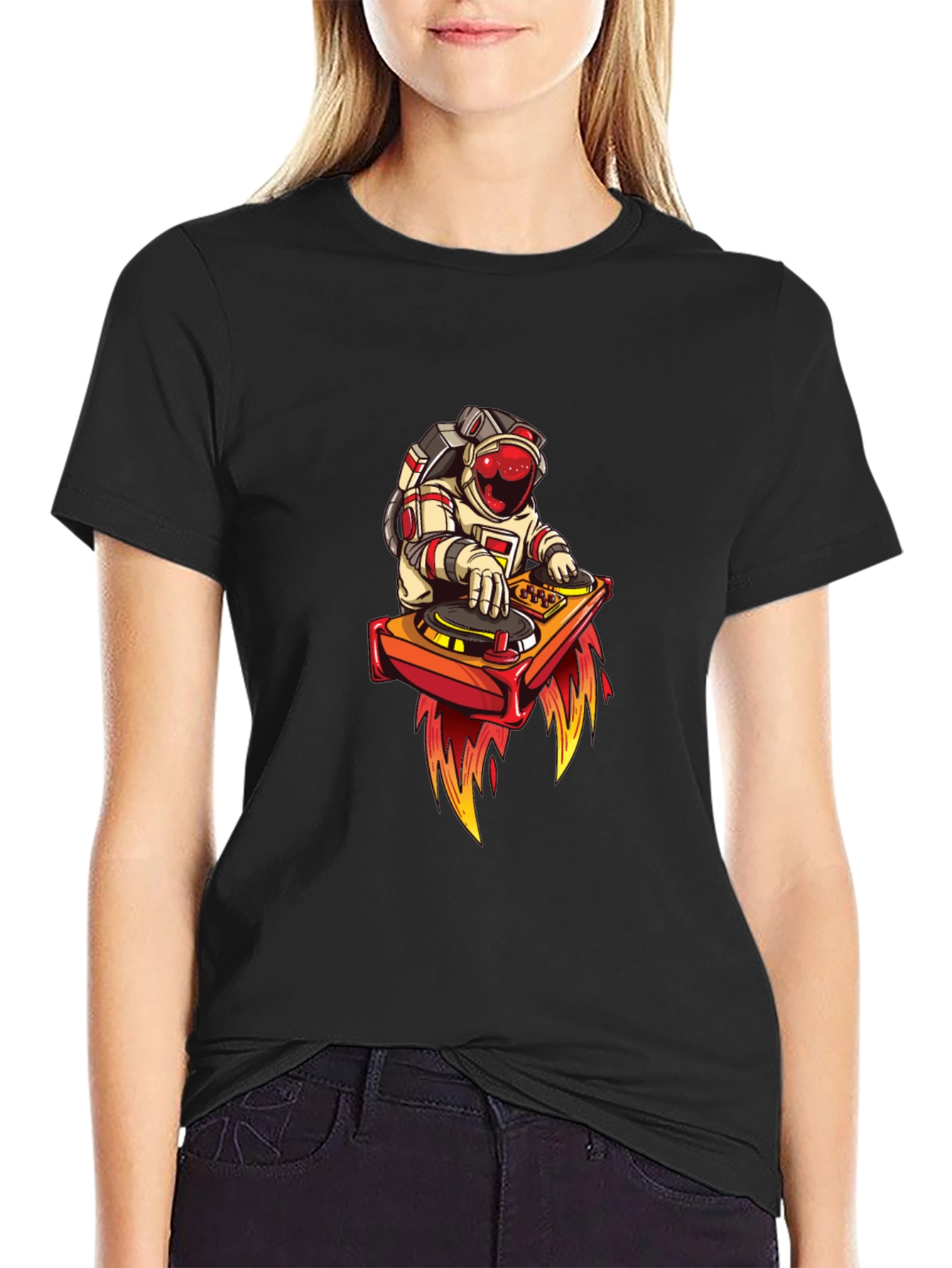 DJ Astronaut Black T-Shirt