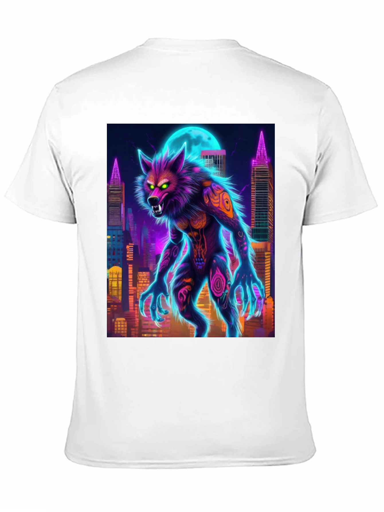 Neon Werewolf Graphic Tee
