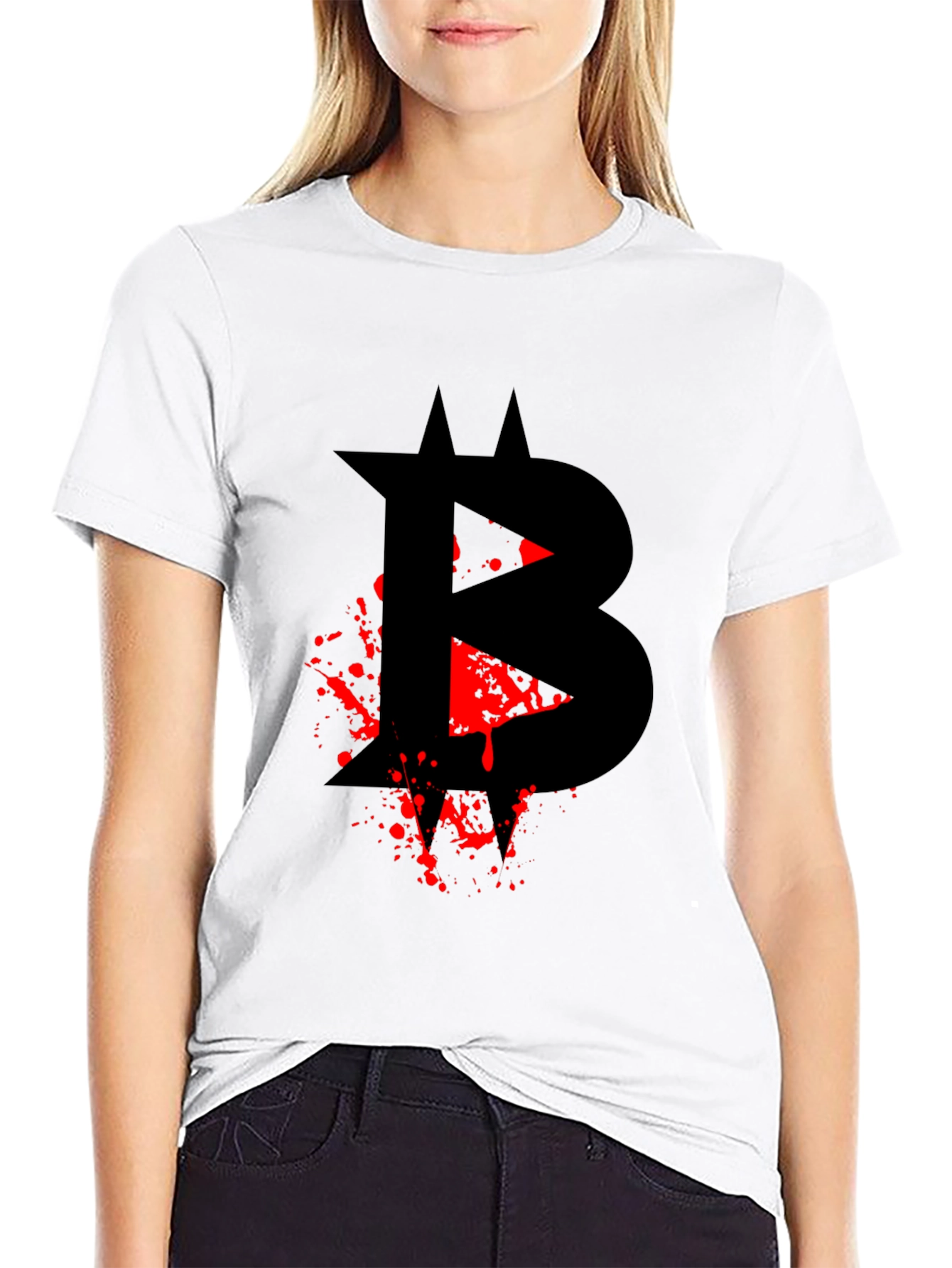 Bitcoin Splatter Tee - Crypto Currency Style