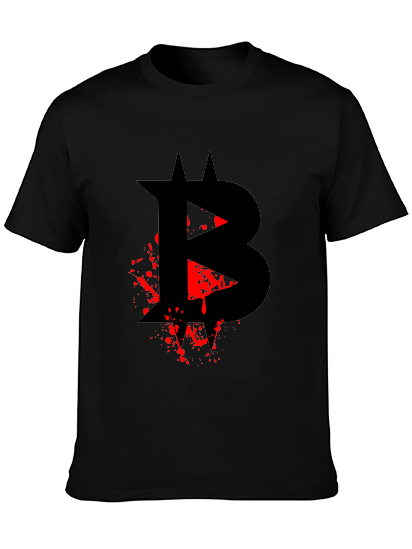 Bitcoin Splatter Tee - Crypto Currency Style