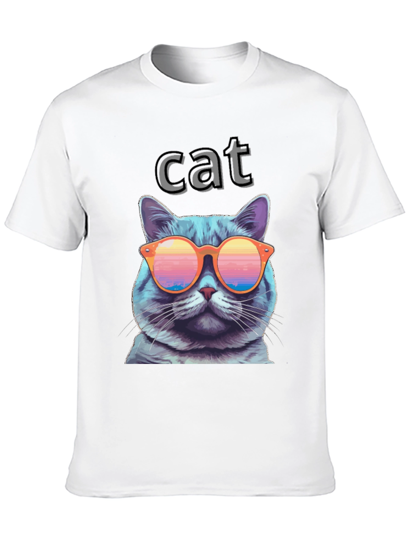 Cool Cat T-Shirt with Sunglasses - Fun Graphic Tee