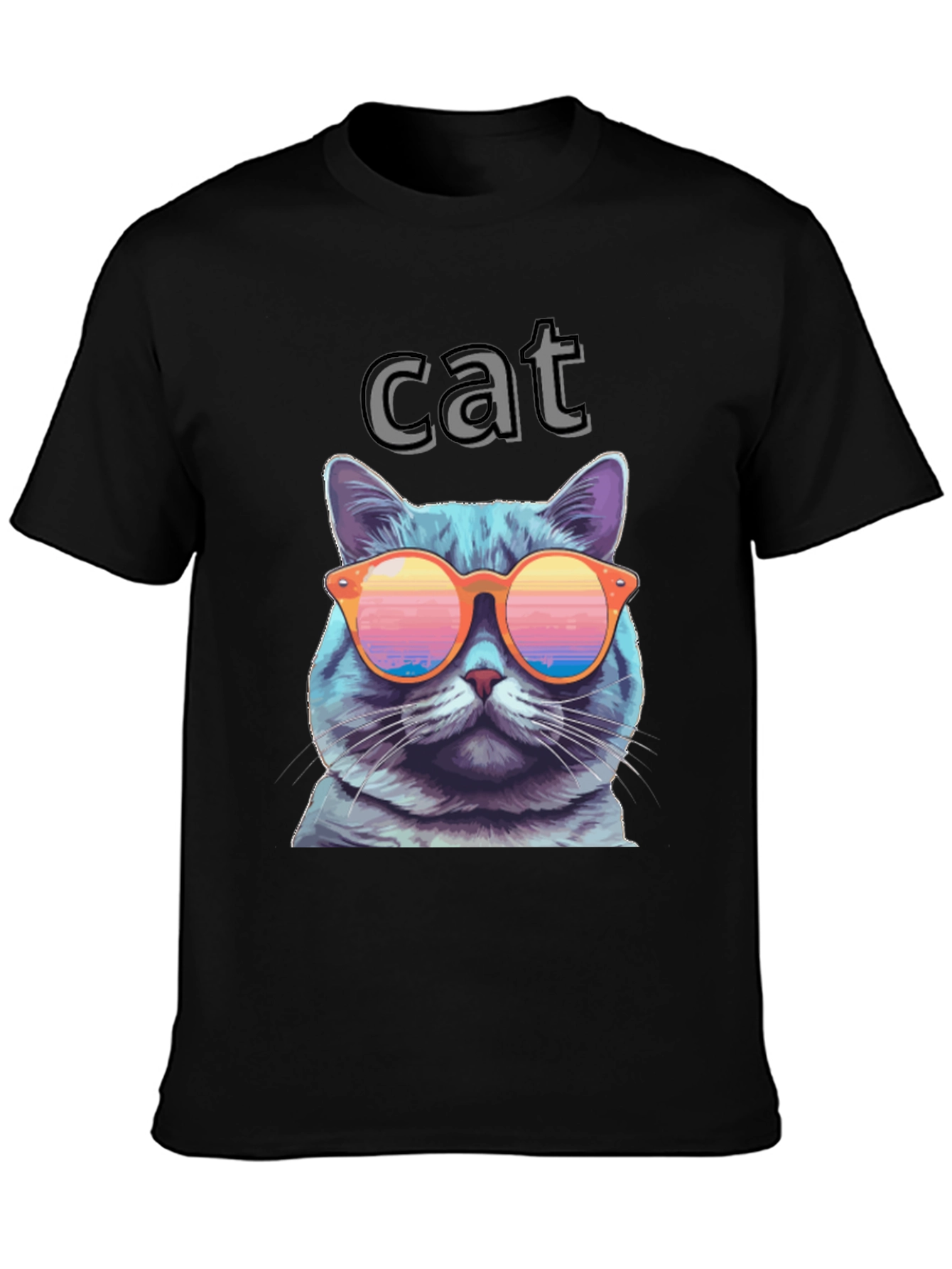 Cool Cat T-Shirt with Sunglasses - Fun Graphic Tee
