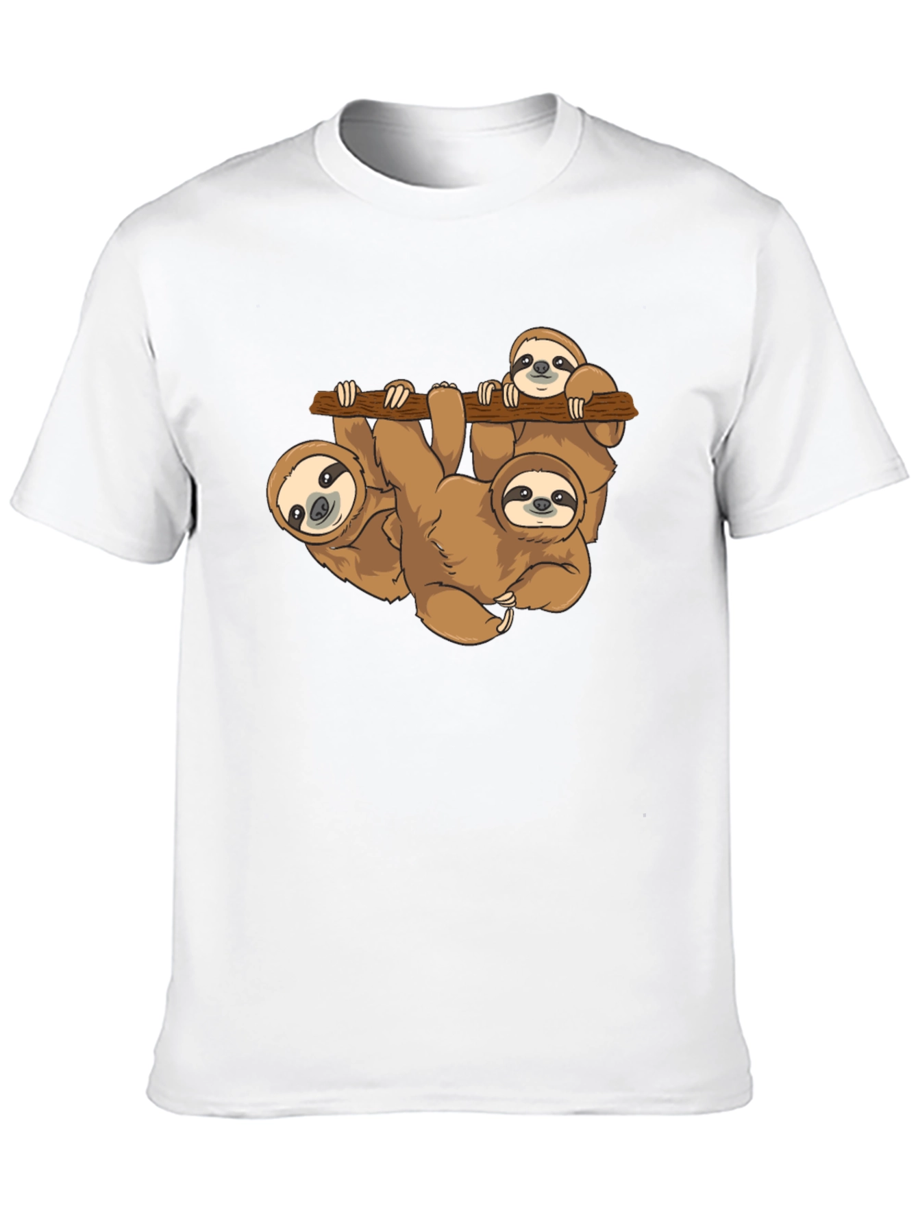 Sloth Family Black T-Shirt