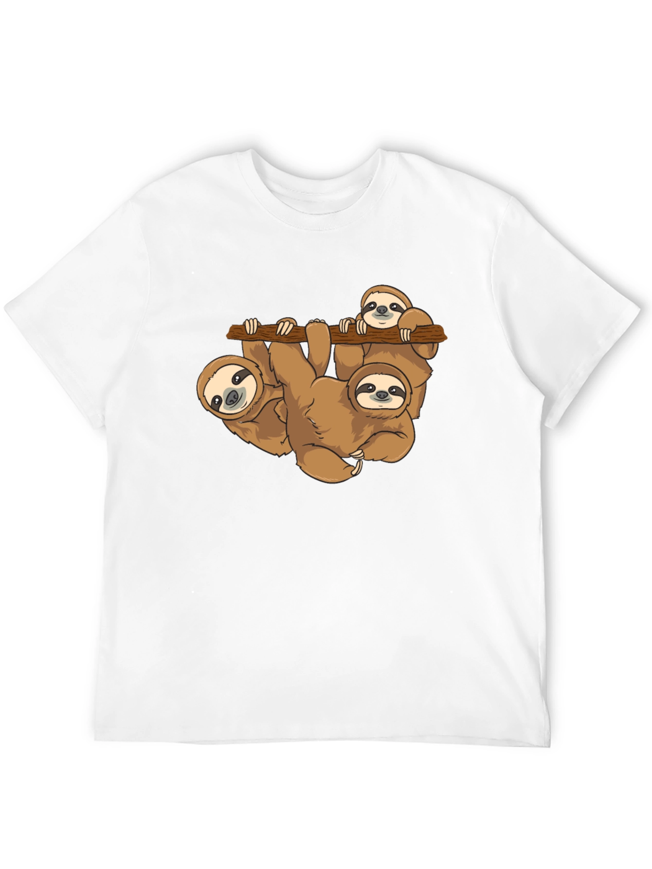 Sloth Family Black T-Shirt