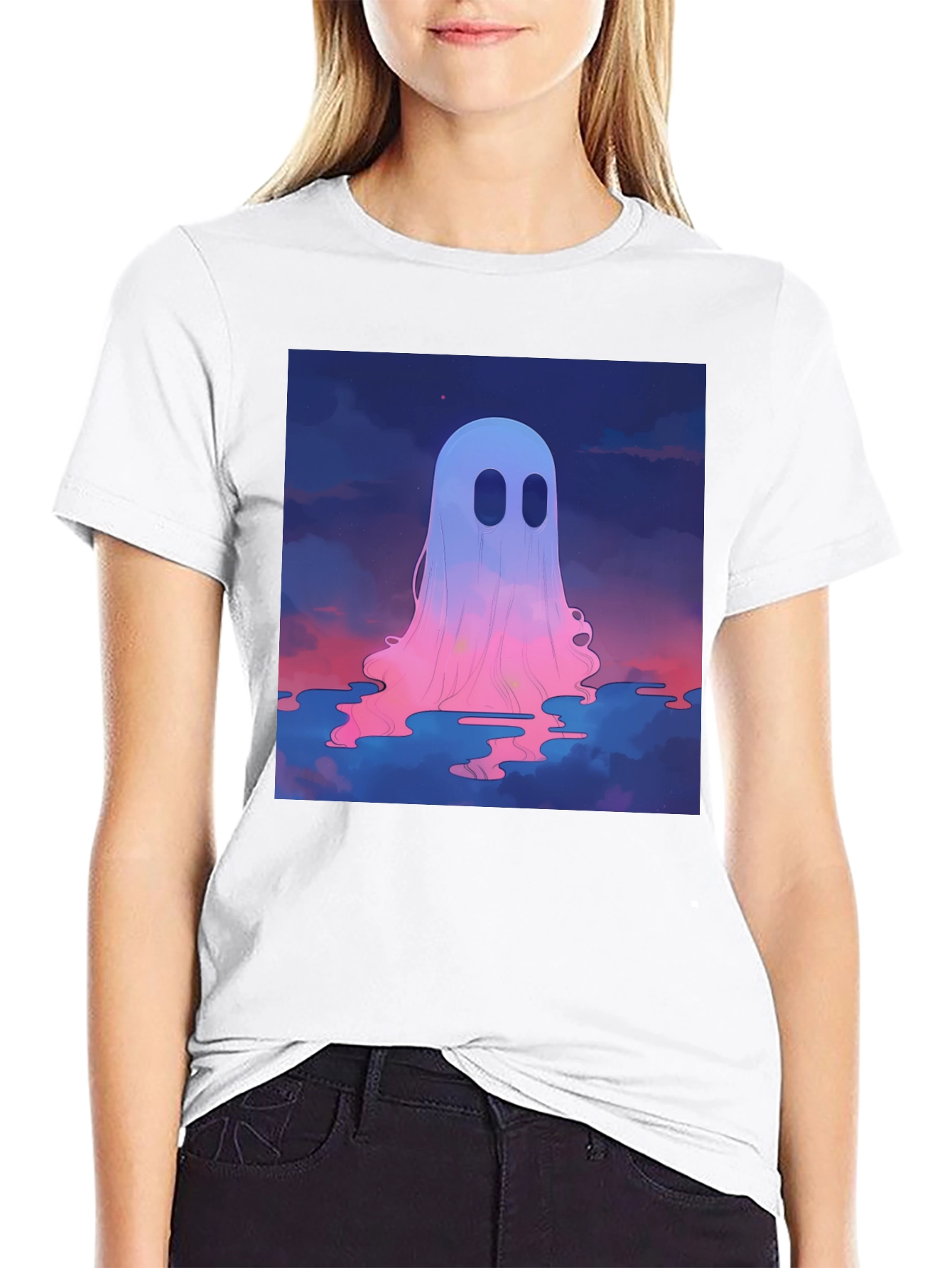 Ghost Graphic Black Tee
