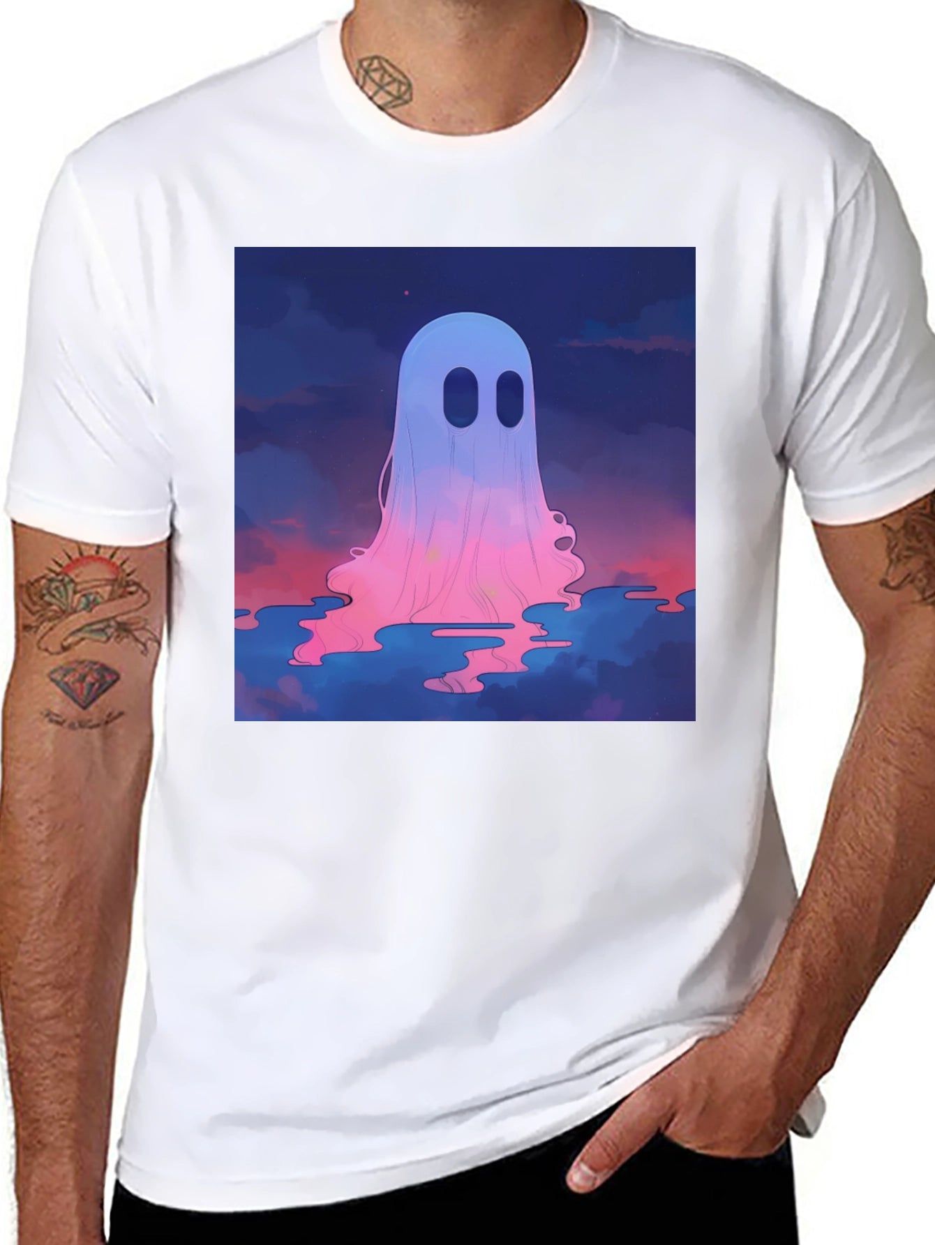 Ghost Graphic Black Tee