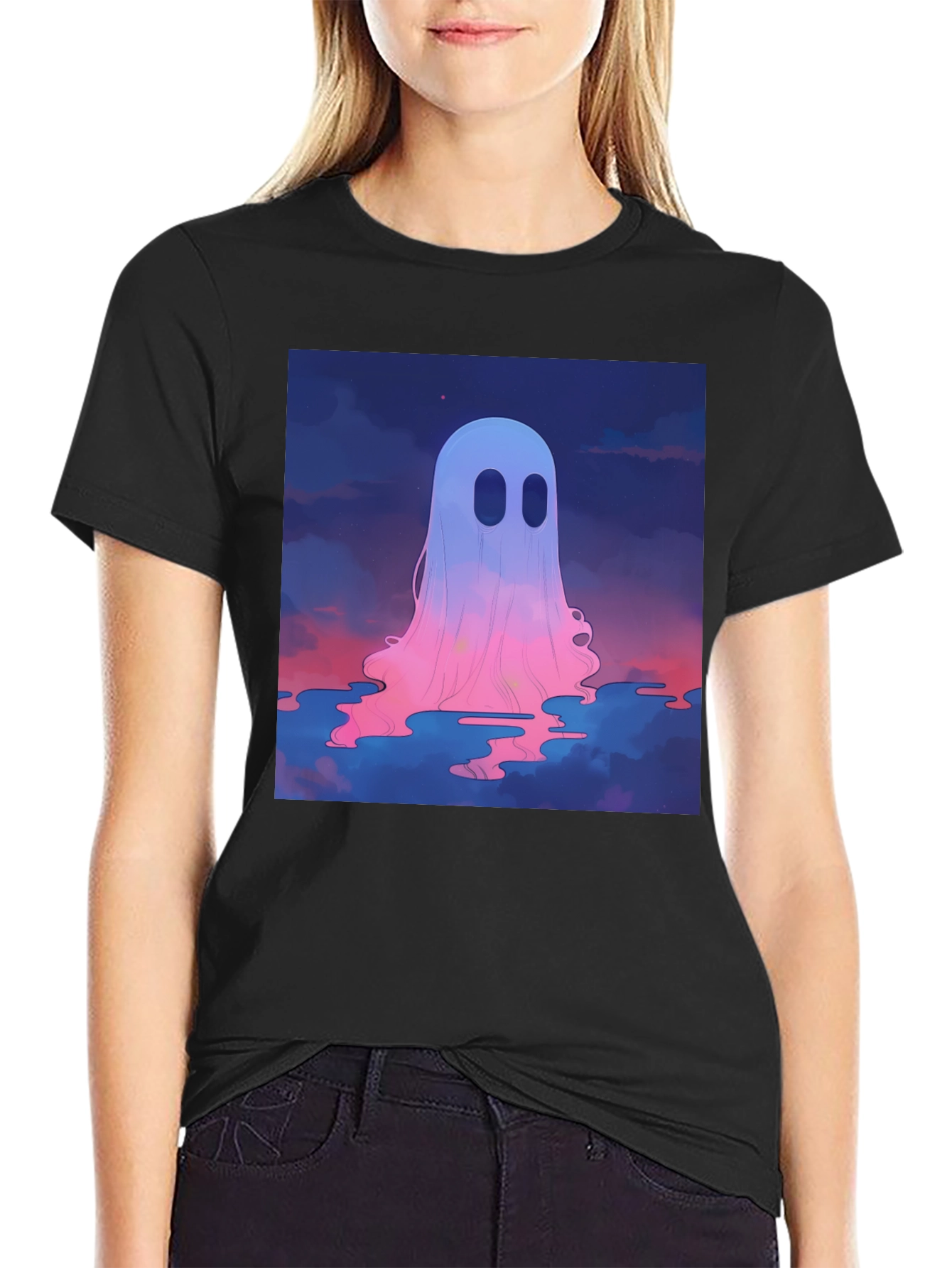 Ghost Graphic Black Tee