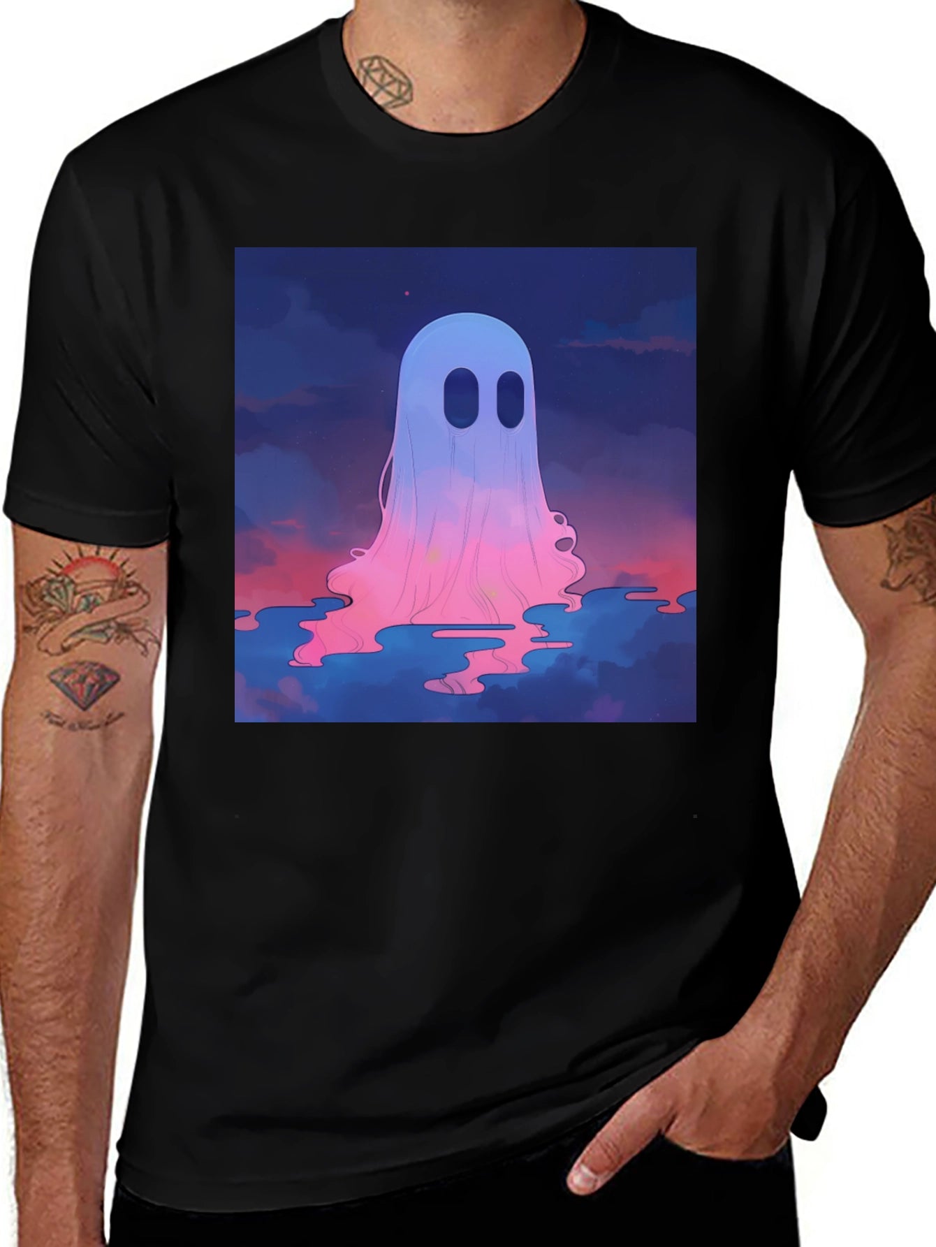 Ghost Graphic Black Tee
