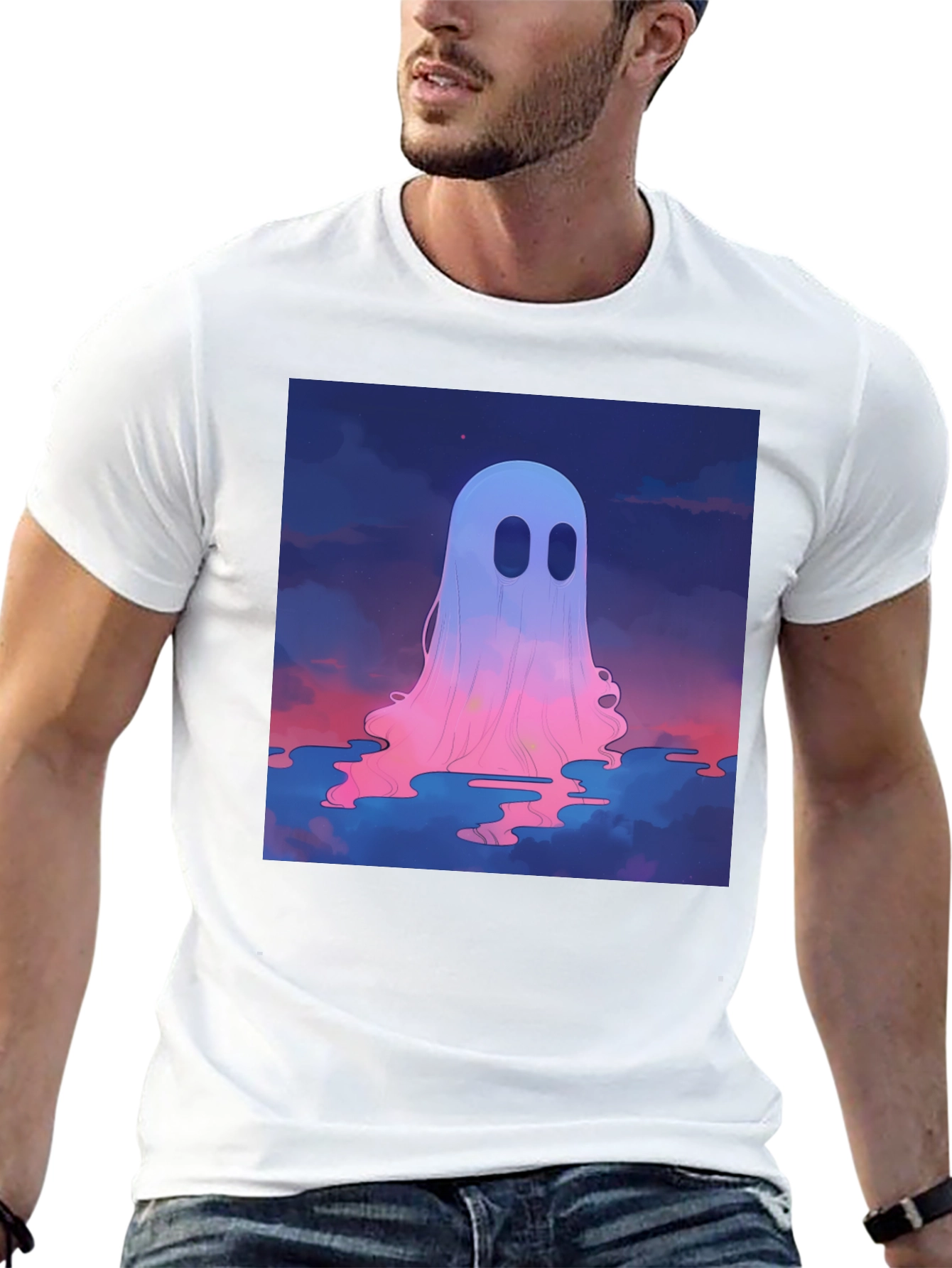 Ghost Graphic Black Tee