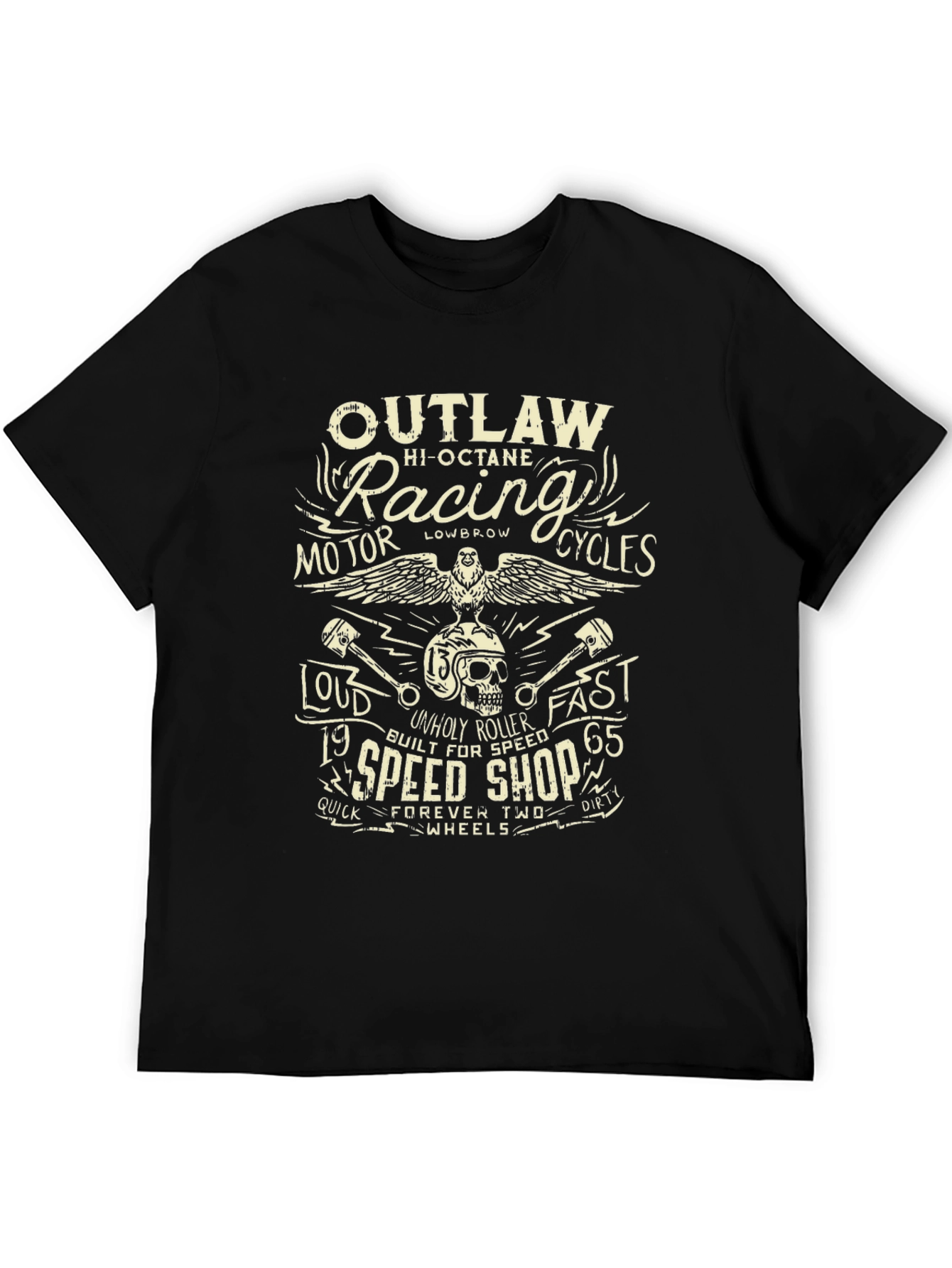 Outlaw Racing Motor Cycles Graphic T-Shirt