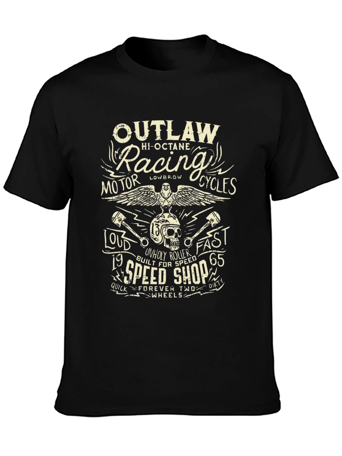 Outlaw Racing Motor Cycles Graphic T-Shirt