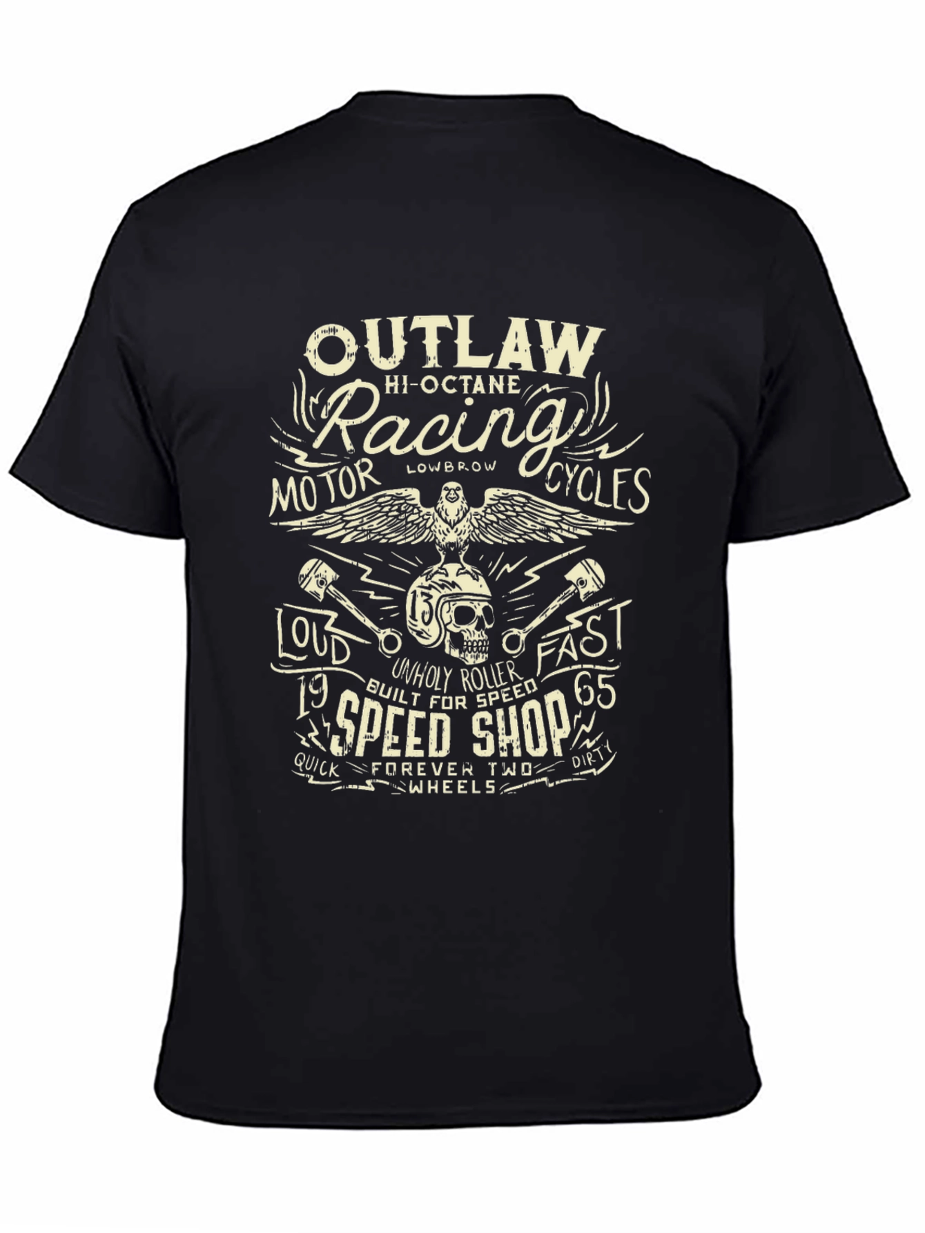 Outlaw Racing Motor Cycles Graphic T-Shirt