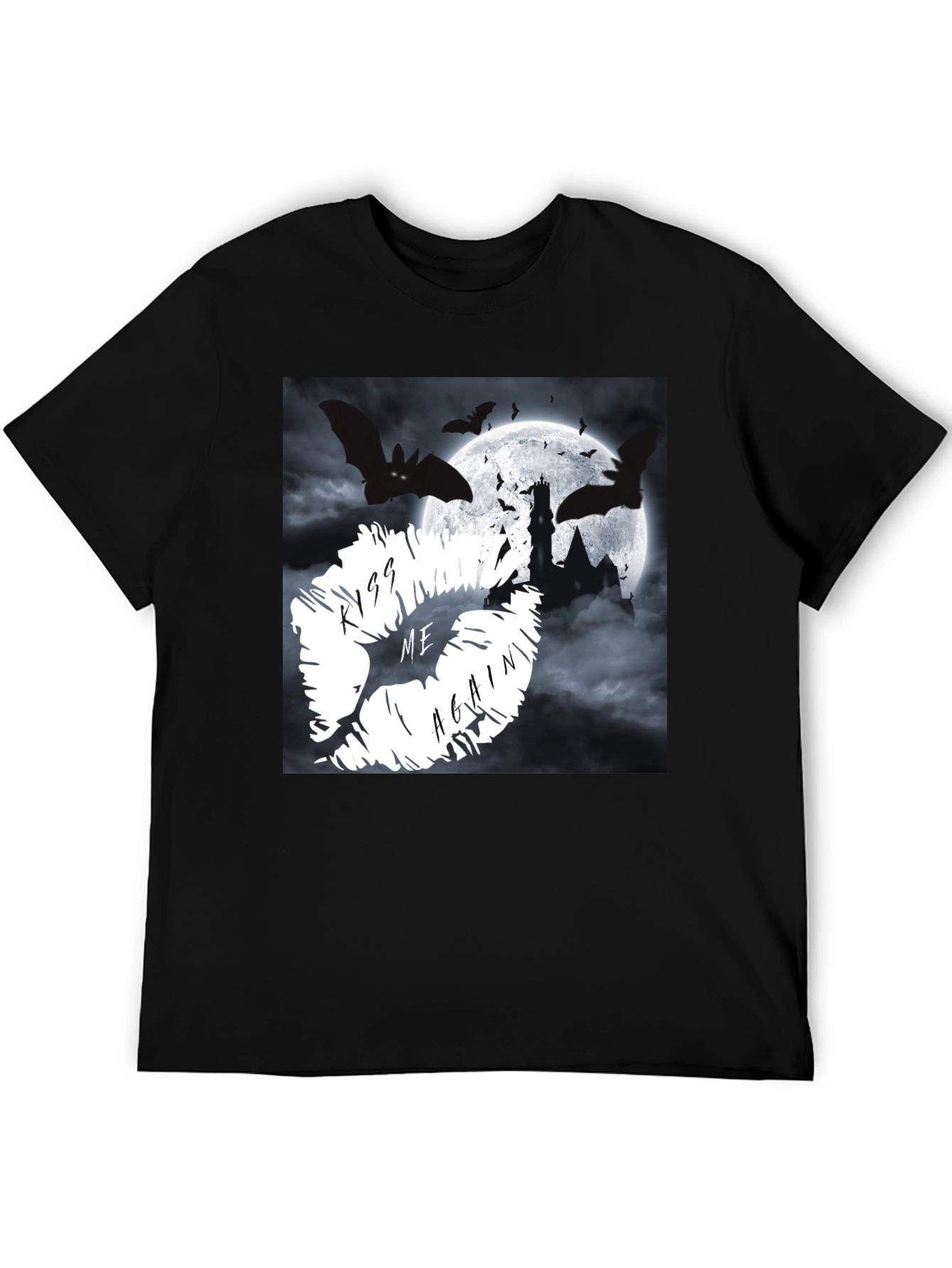 Kiss Me Again Bats & Castle Graphic Tee