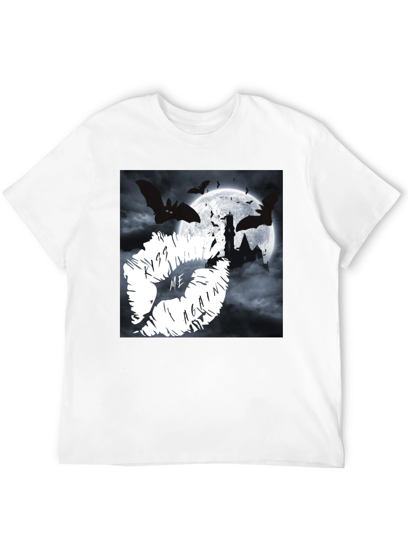 Kiss Me Again Bats & Castle Graphic Tee