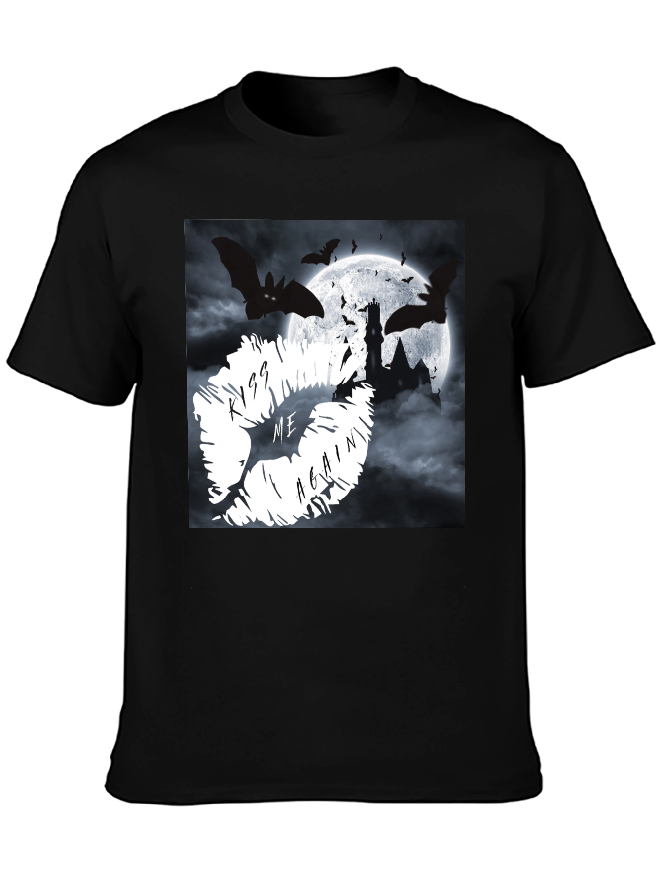 Kiss Me Again Bats & Castle Graphic Tee