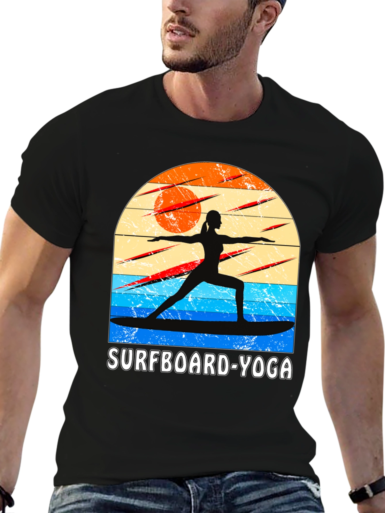 Surfboard Yoga Graphic Tee