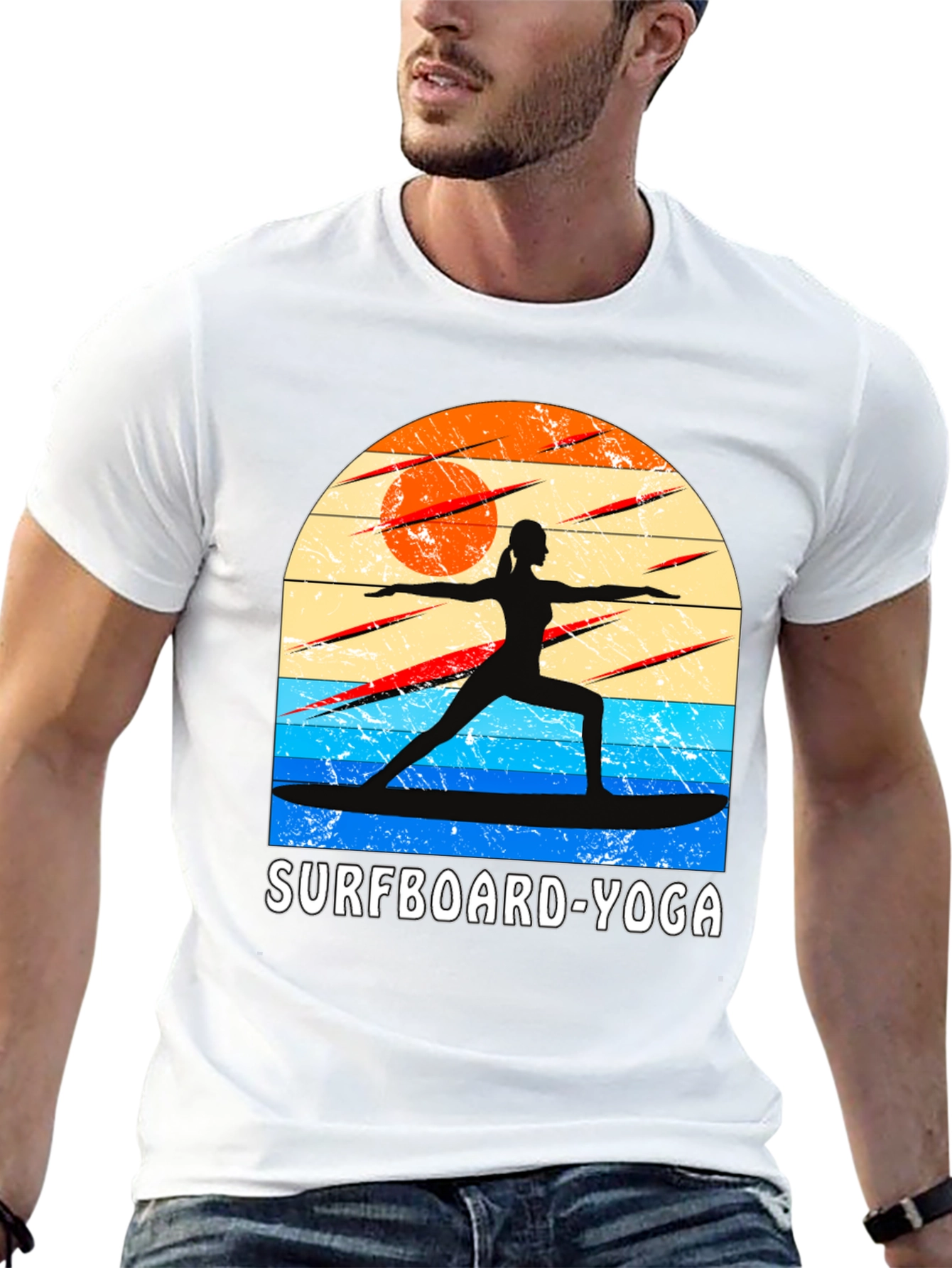 Surfboard Yoga Graphic Tee