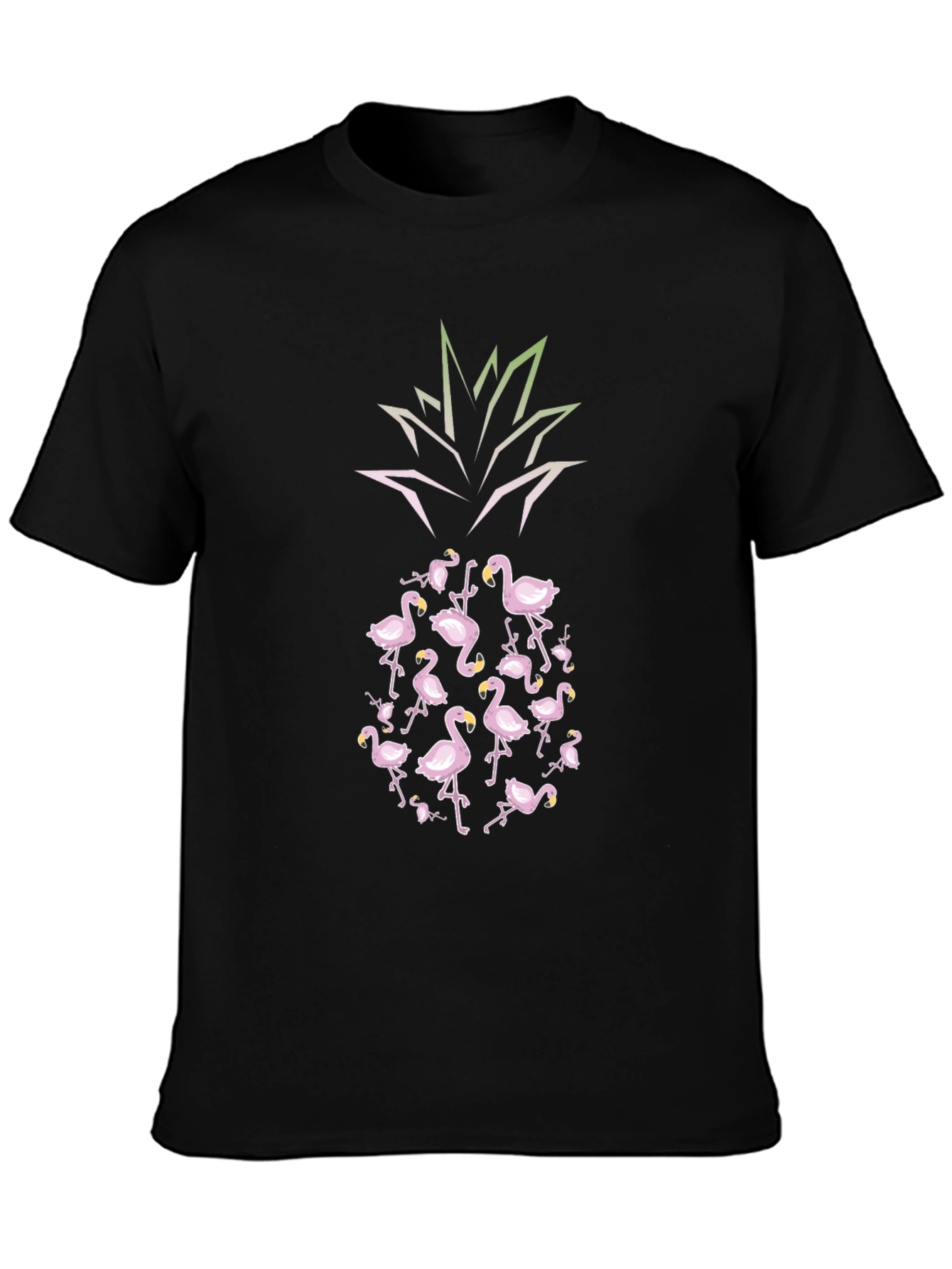 Flamingo Pineapple Graphic Tee - Tropical Vibes
