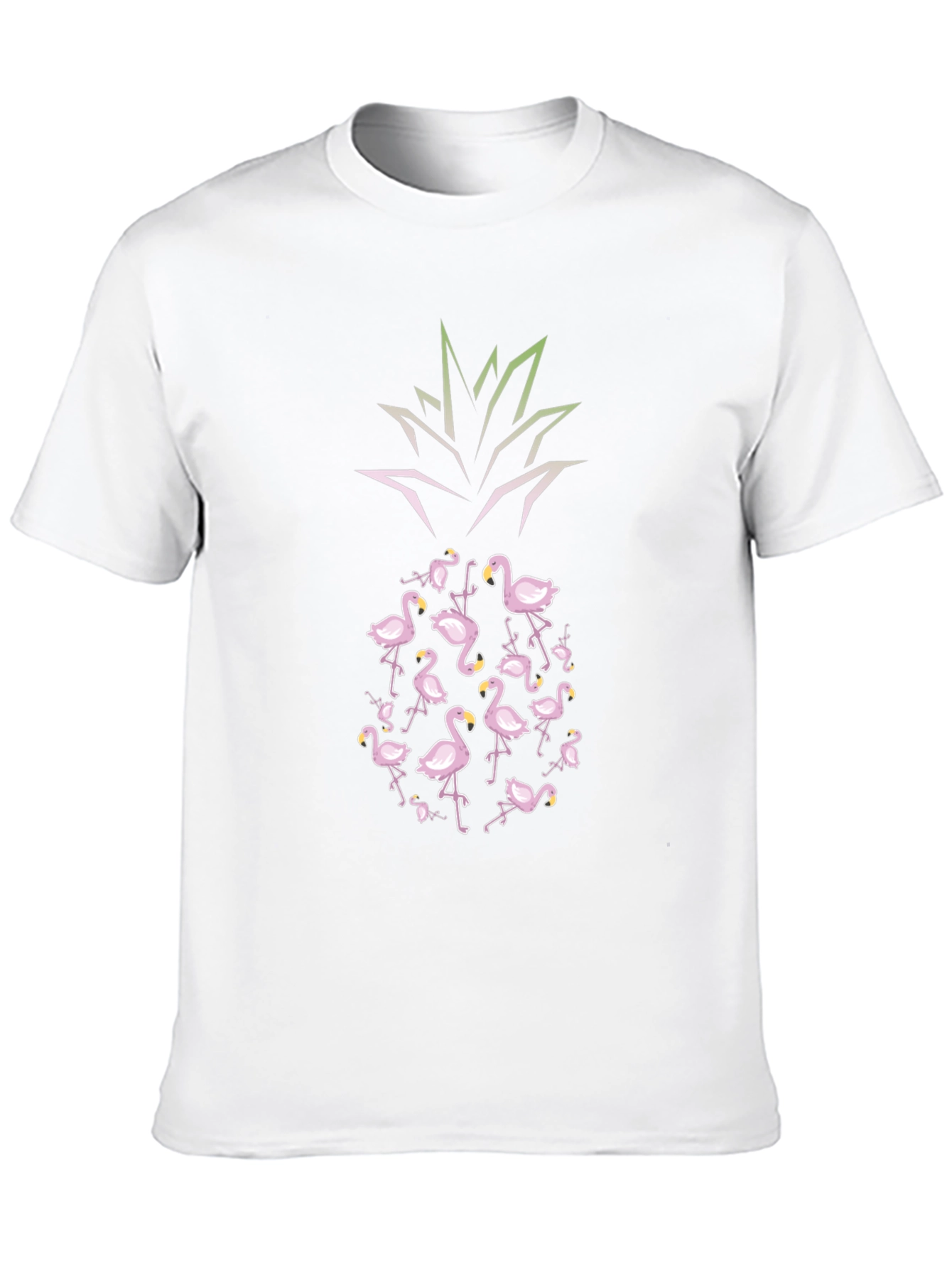 Flamingo Pineapple Graphic Tee - Tropical Vibes