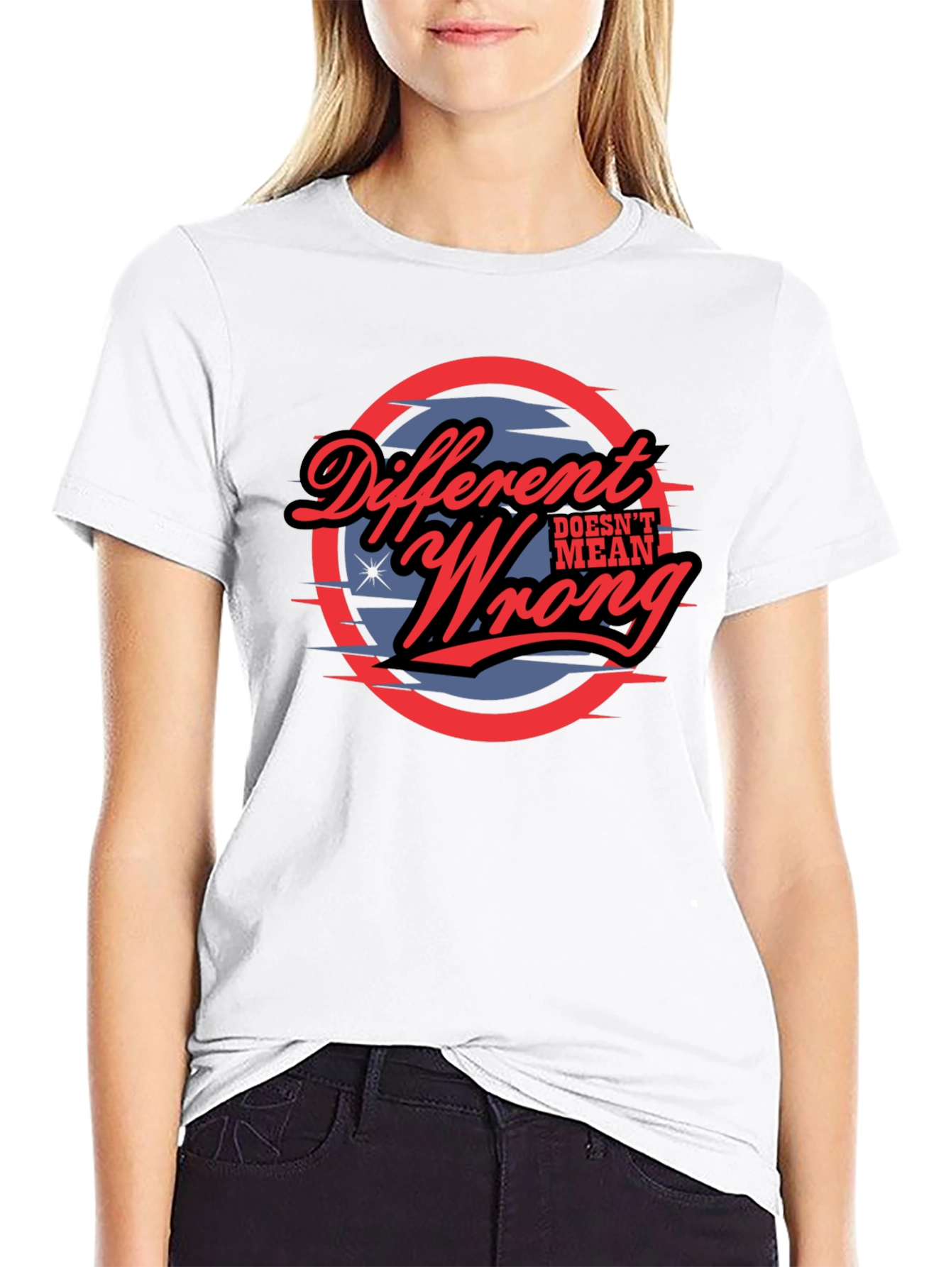 Different Doesnt Mean Wrong Graphic Tee