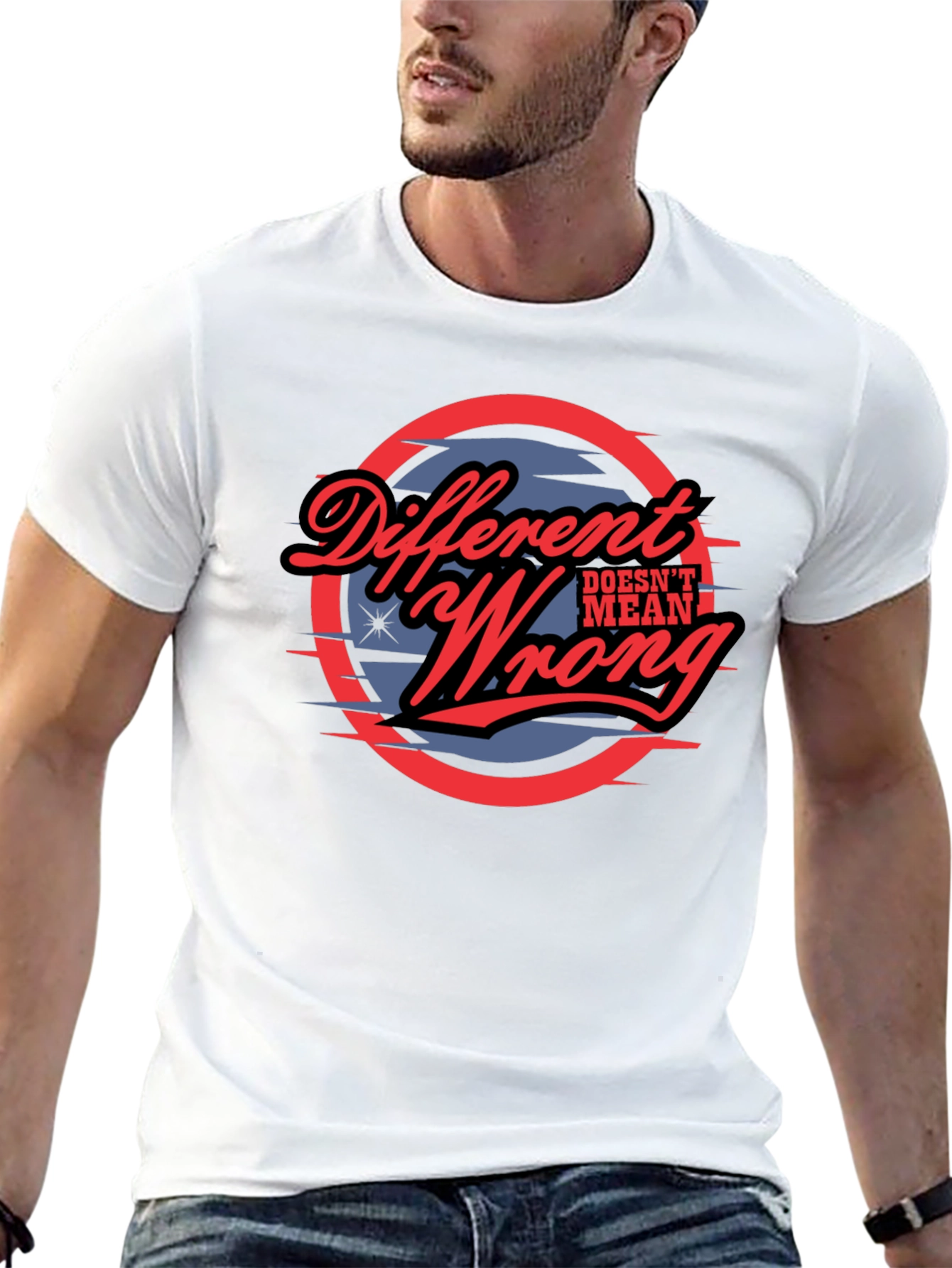 Different Doesnt Mean Wrong Graphic Tee