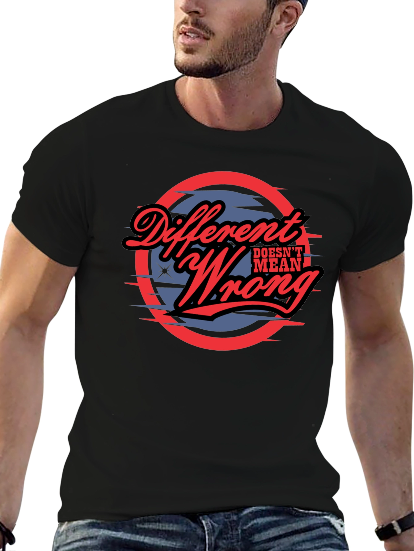 Different Doesnt Mean Wrong Graphic Tee