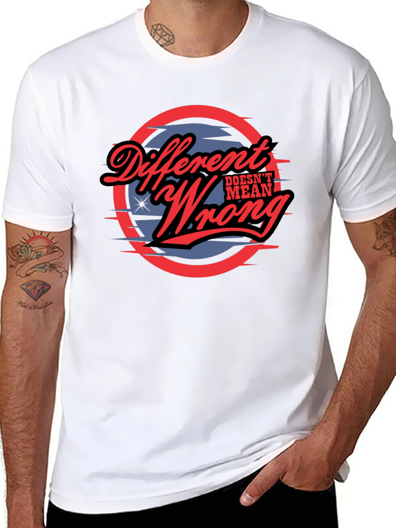 Different Doesnt Mean Wrong Graphic Tee