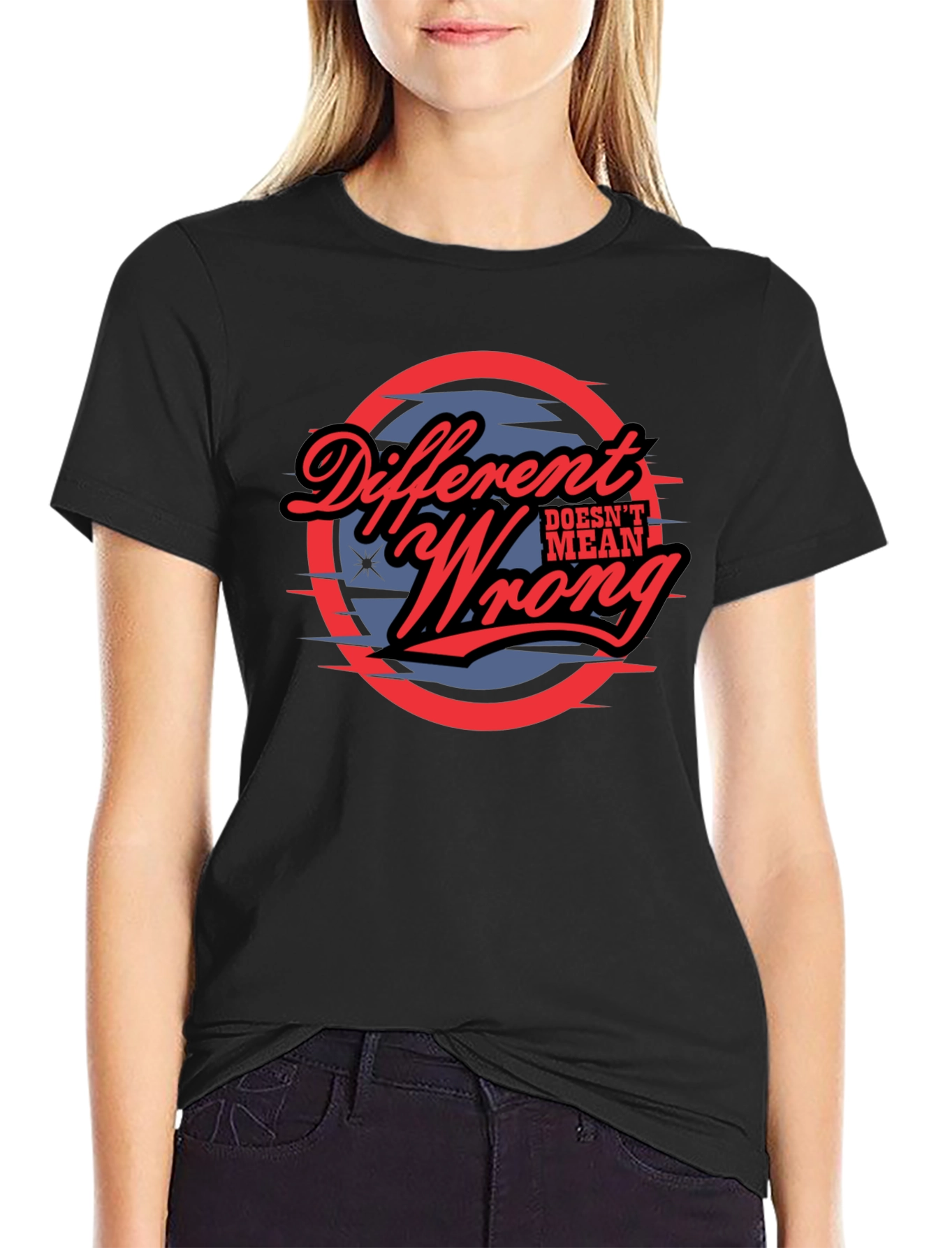Different Doesnt Mean Wrong Graphic Tee