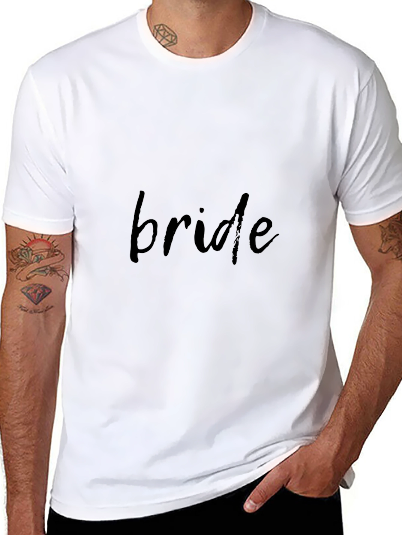 Bride Crew Neck T-Shirt - Black