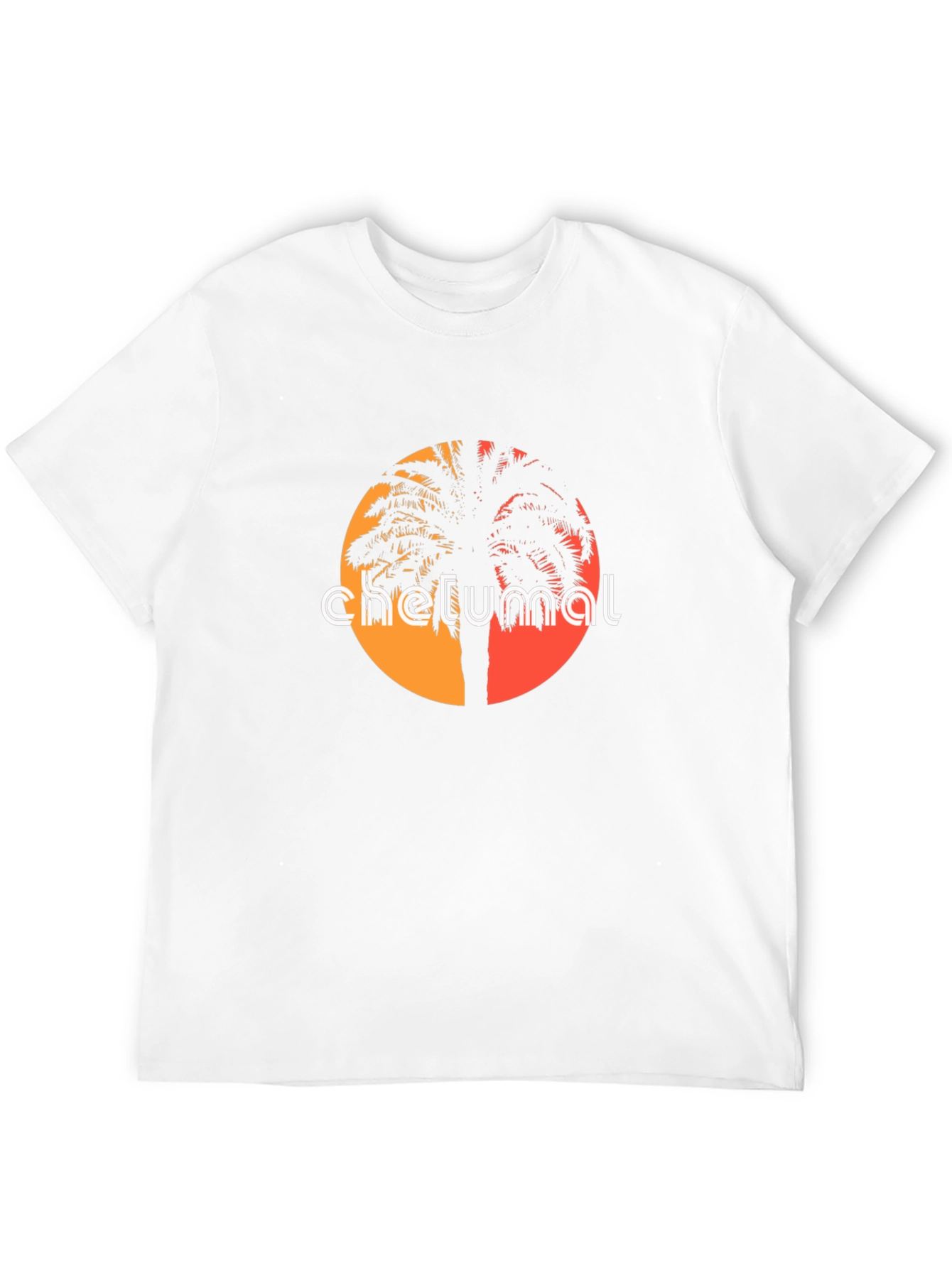 Chelumal Palm Sunset Black T-Shirt