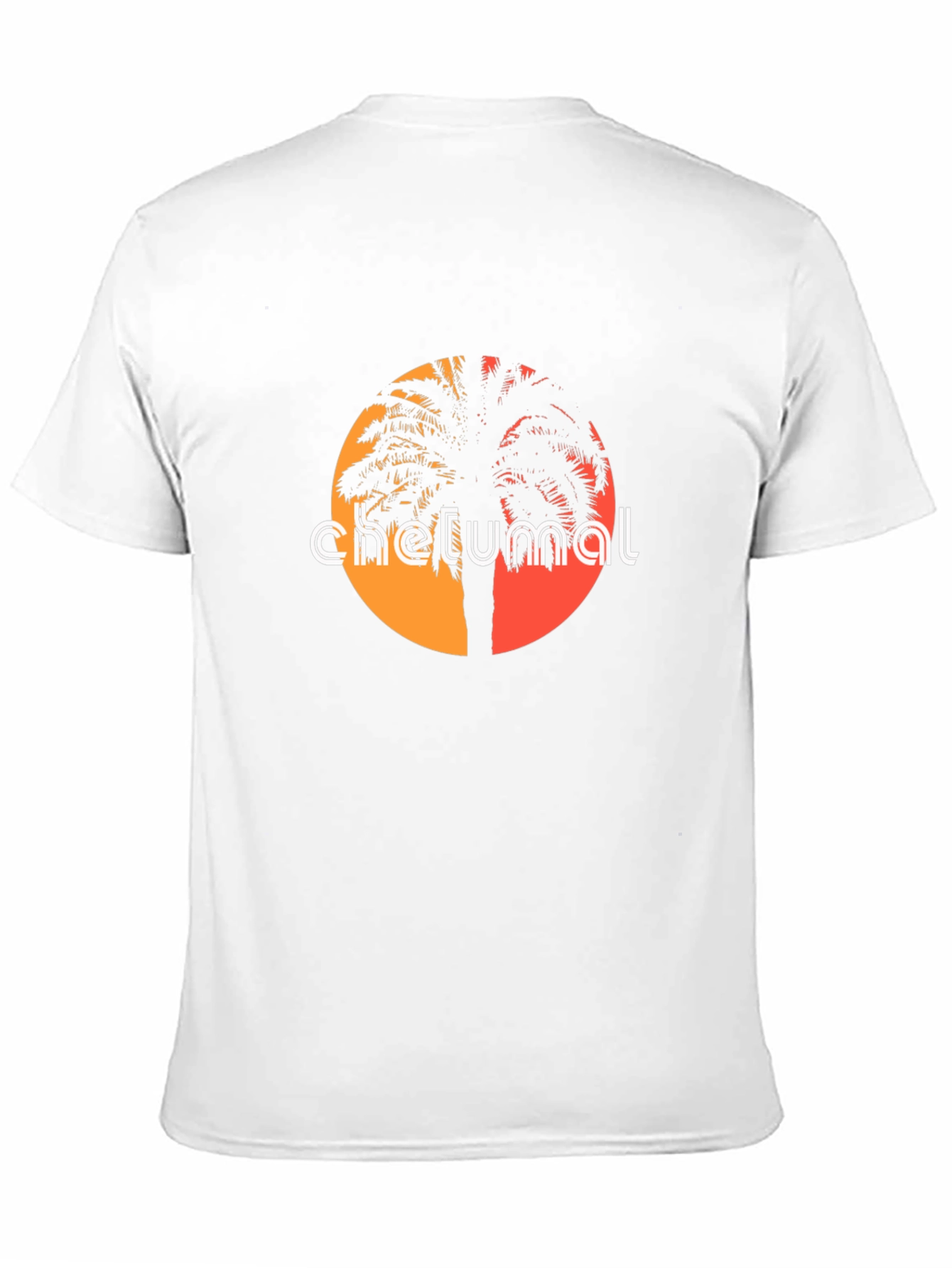 Chelumal Palm Sunset Black T-Shirt