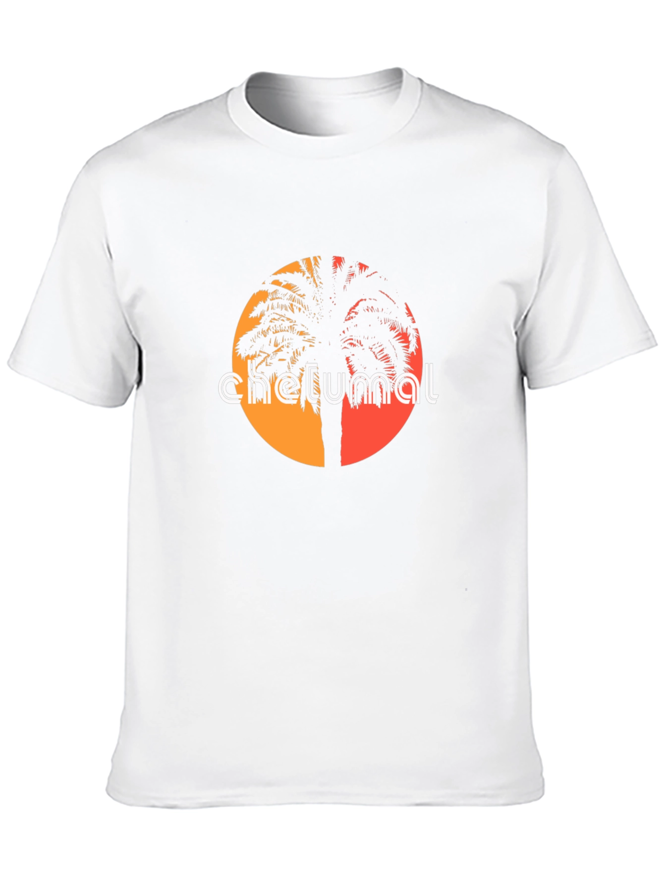 Chelumal Palm Sunset Black T-Shirt