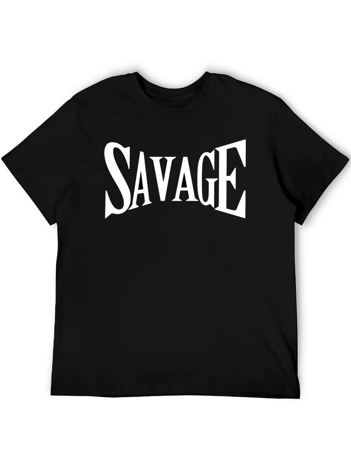 Savage Graphic Tee - Mens Black Crew Neck T-Shirt